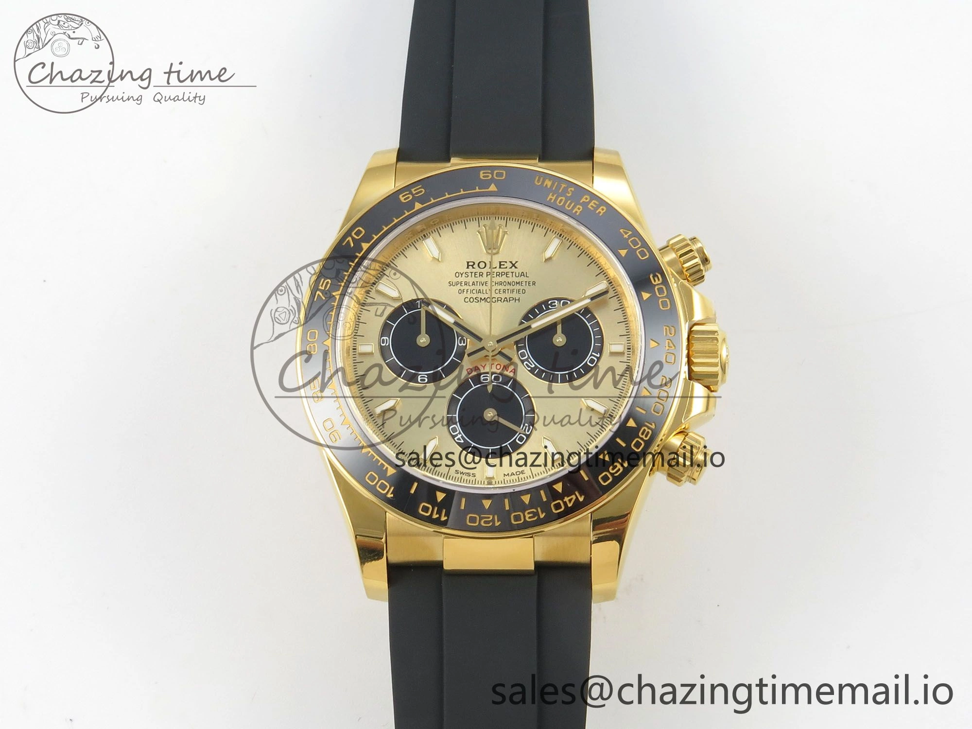 Daytona 126518 VSF 1:1 Best Edition YG Black Dial on Oysterflex Strap VS4131 V2 (Weighted)