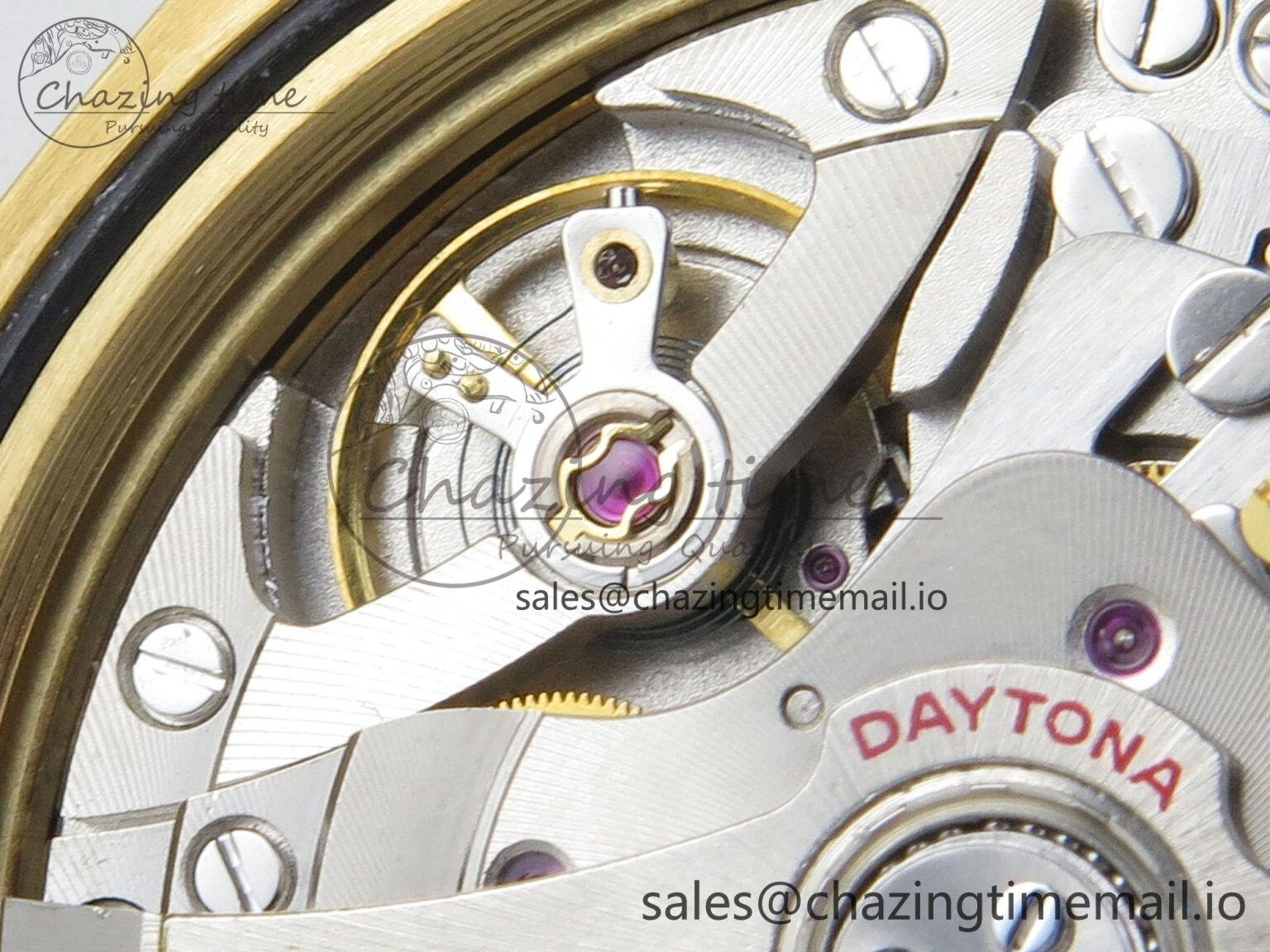Daytona 126518 YG Clean 1:1 Best Edition 904L Black YG Diamond Dial on Oysterflex Rubber Strap DD4131