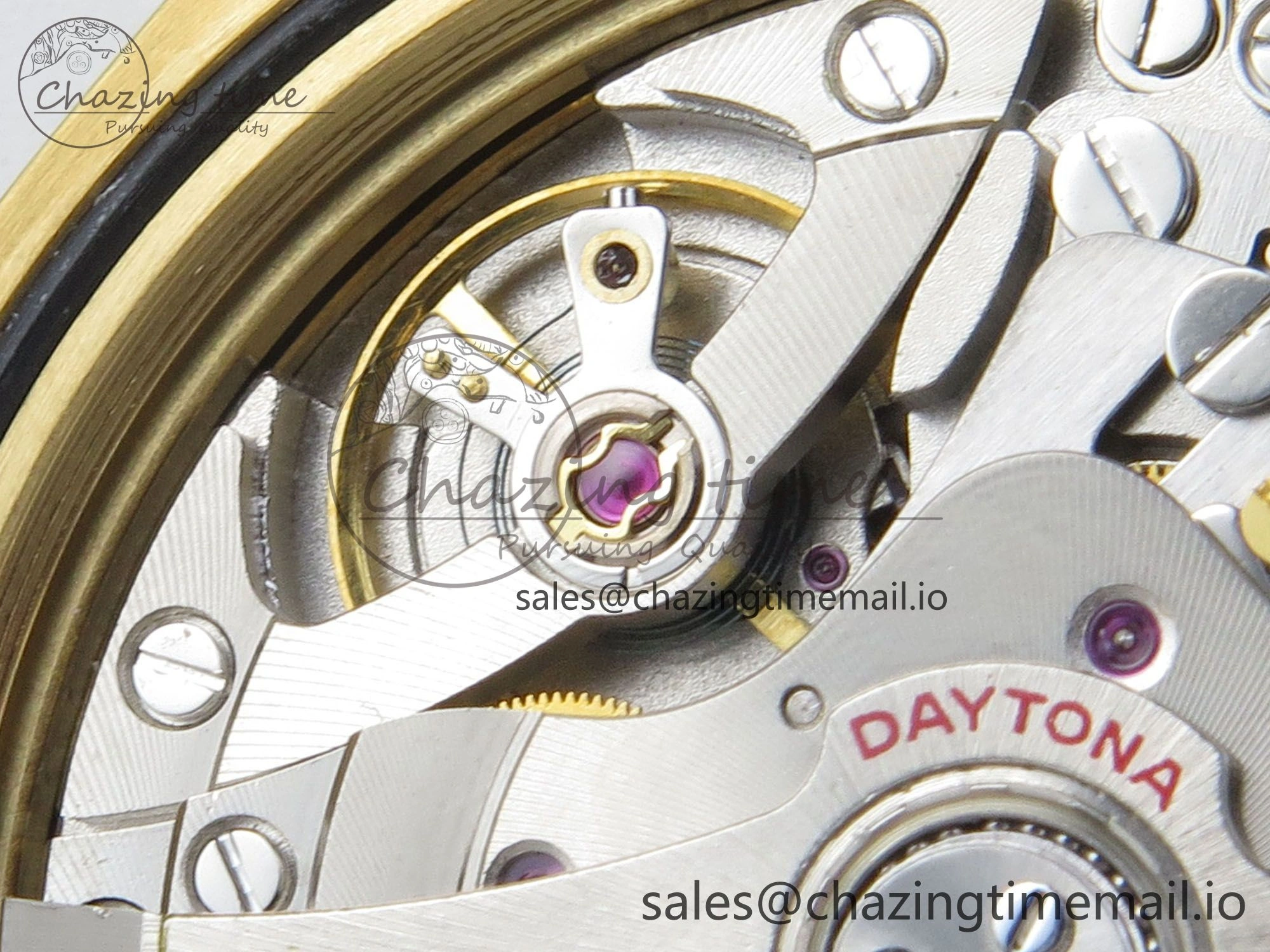 Daytona 126518 YG Clean 1:1 Best Edition 904L Black YG Diamond Dial on Oysterflex Rubber Strap DD4131