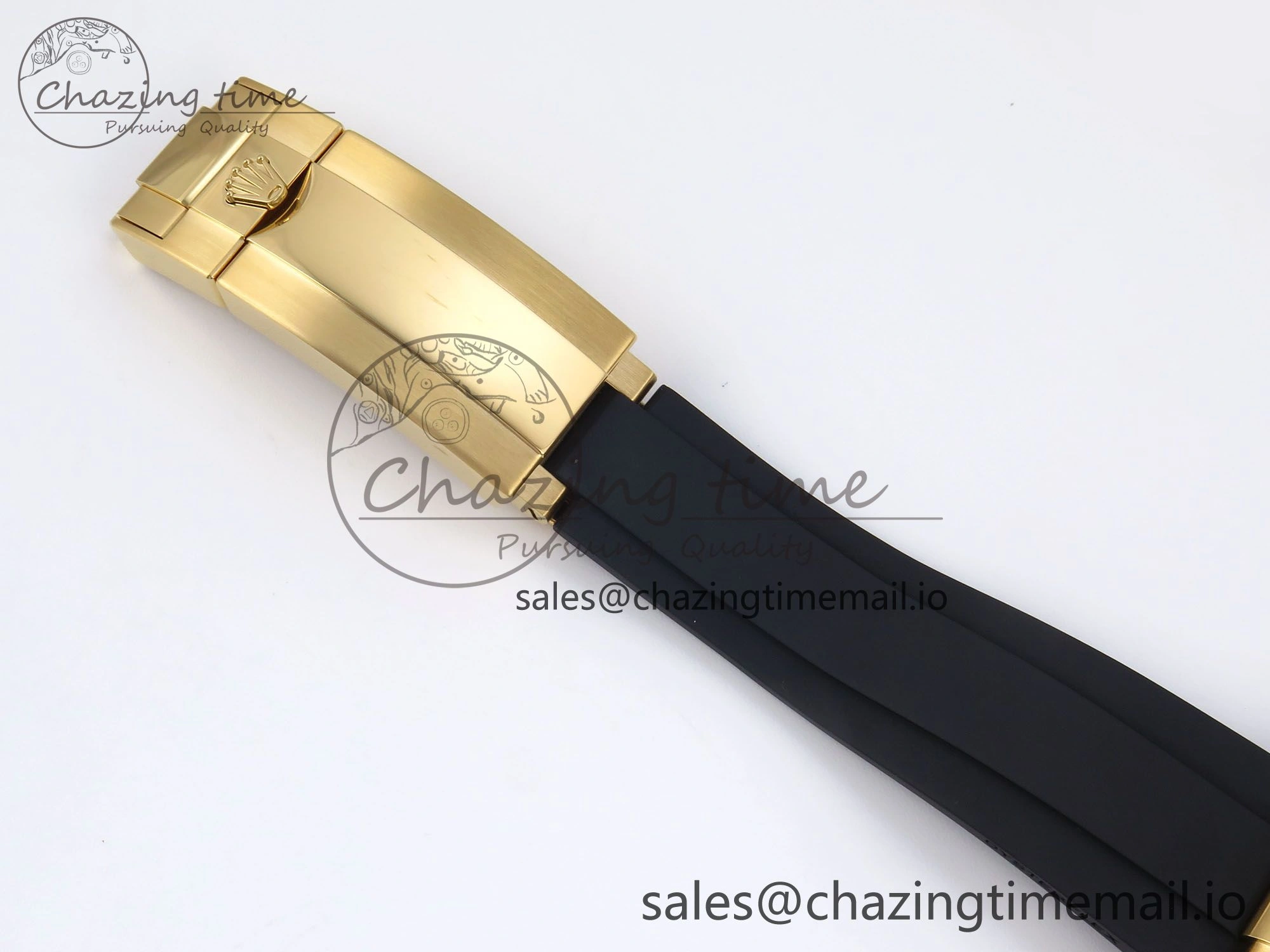 Daytona 126518 YG Clean 1:1 Best Edition 904L Black YG Diamond Dial on Oysterflex Rubber Strap DD4131
