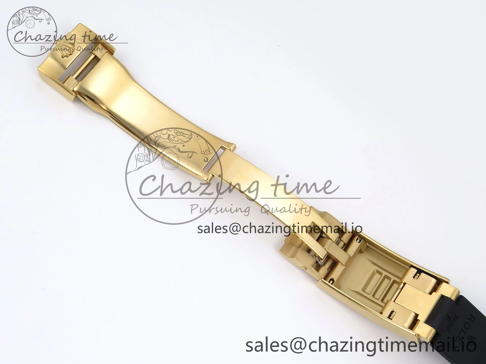 Daytona 126518 YG Clean 1:1 Best Edition 904L Black YG Diamond Dial on Oysterflex Rubber Strap DD4131