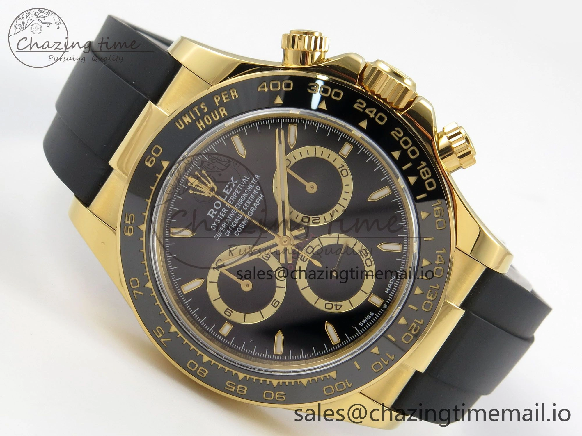 Daytona 126518 YG Clean 1:1 Best Edition Black Dial on Oysterflex Strap DD4131