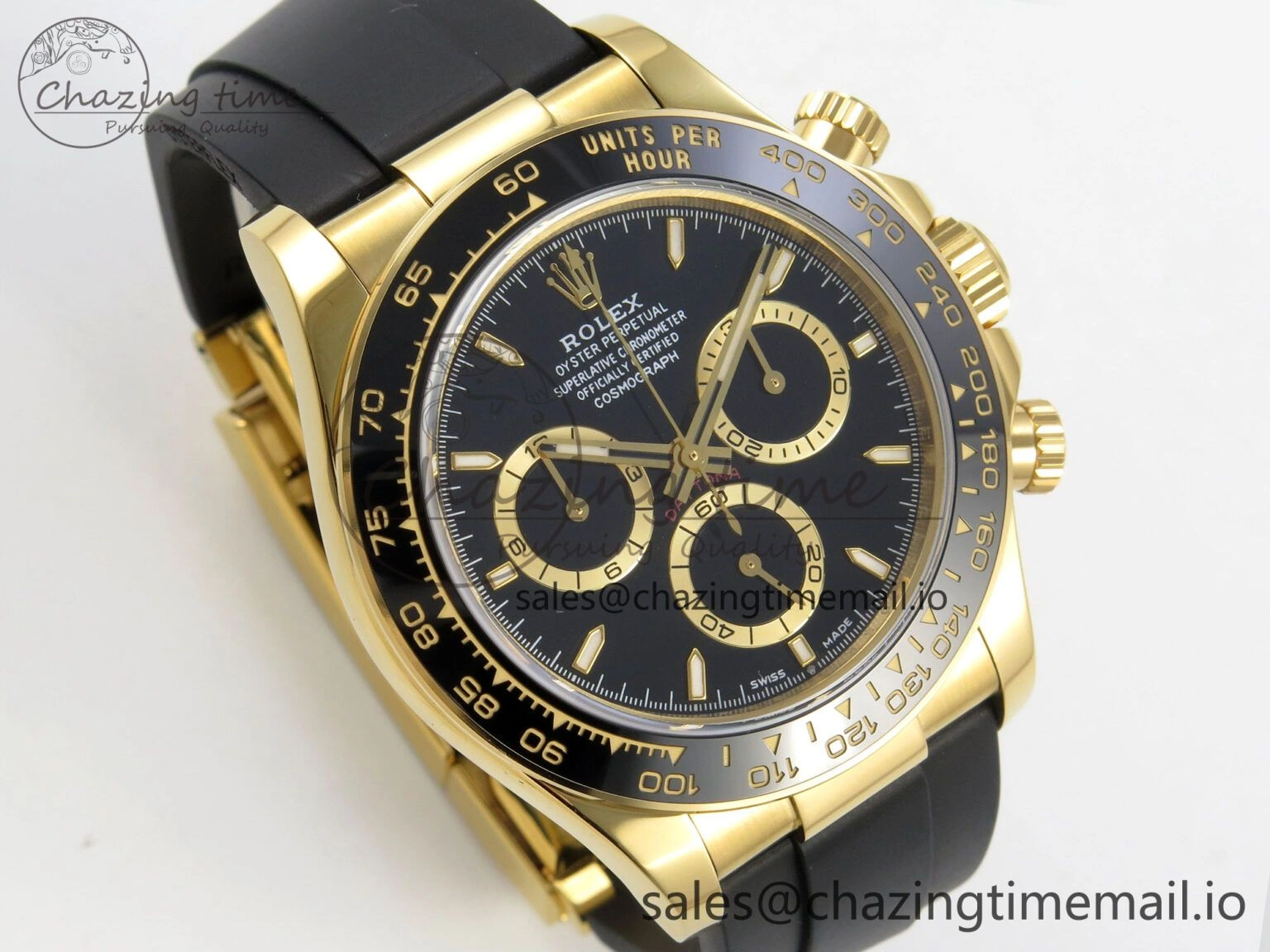 Daytona 126518 YG Clean 1:1 Best Edition Black Dial on Oysterflex Strap DD4131