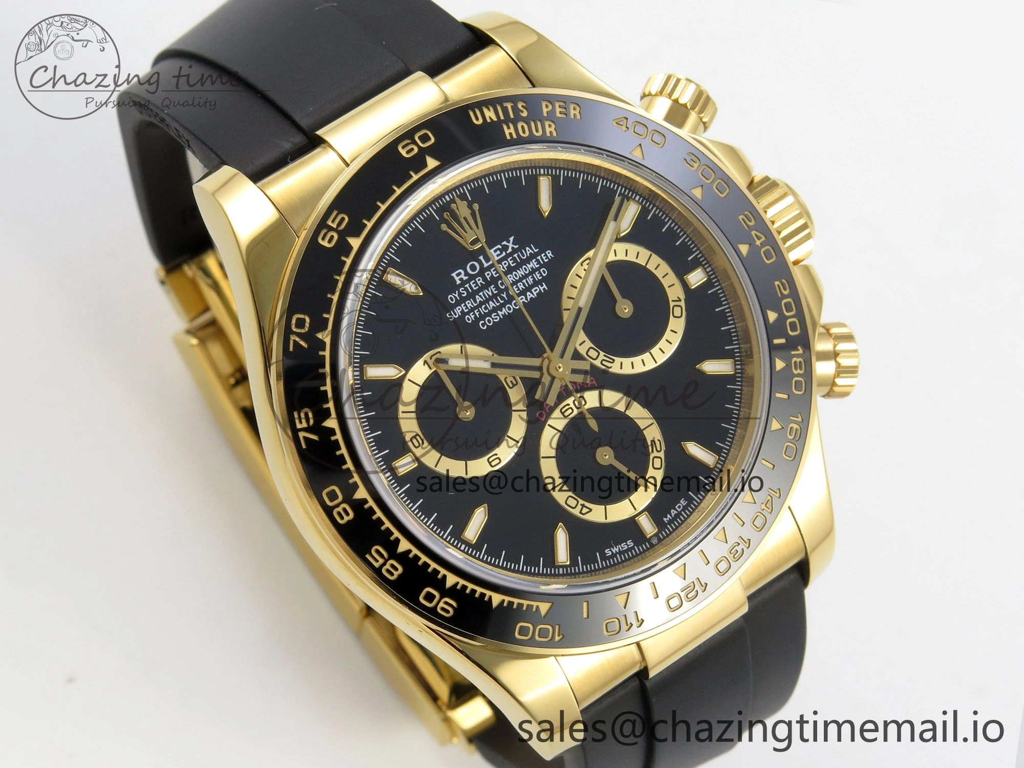 Daytona 126518 YG Clean 1:1 Best Edition Black Dial on Oysterflex Strap DD4131