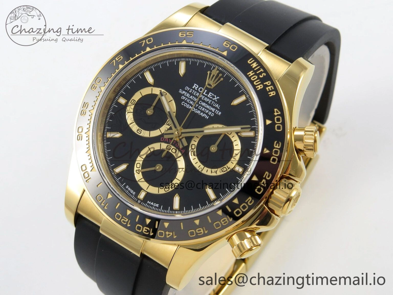 Daytona 126518 YG Clean 1:1 Best Edition Black Dial on Oysterflex Strap DD4131
