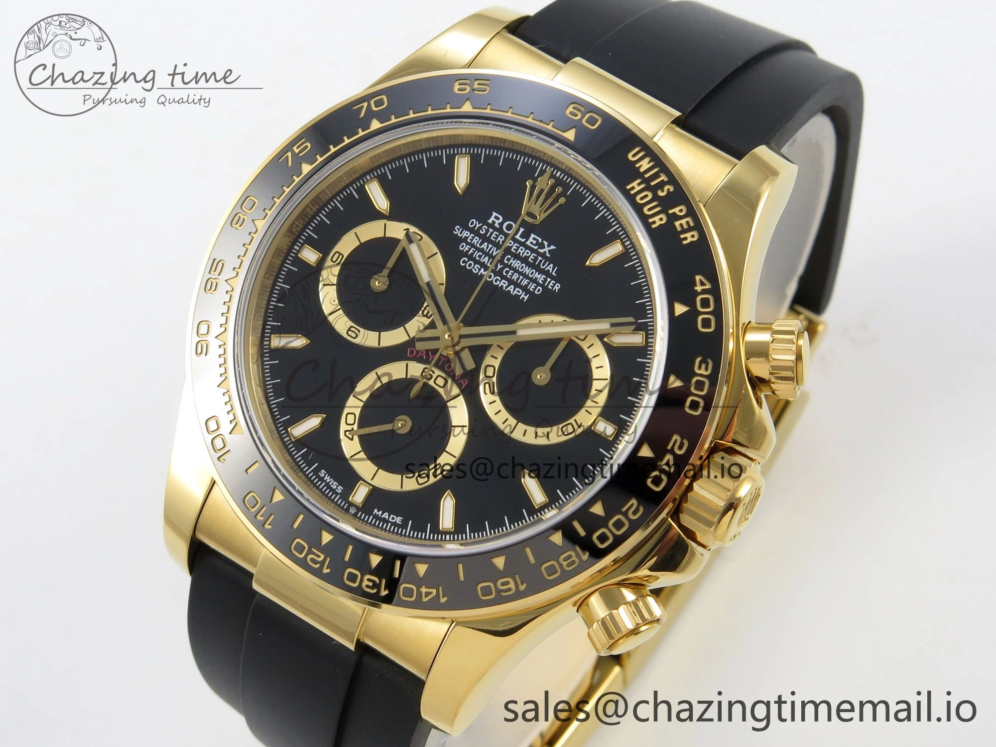 Daytona 126518 YG Clean 1:1 Best Edition Black Dial on Oysterflex Strap DD4131