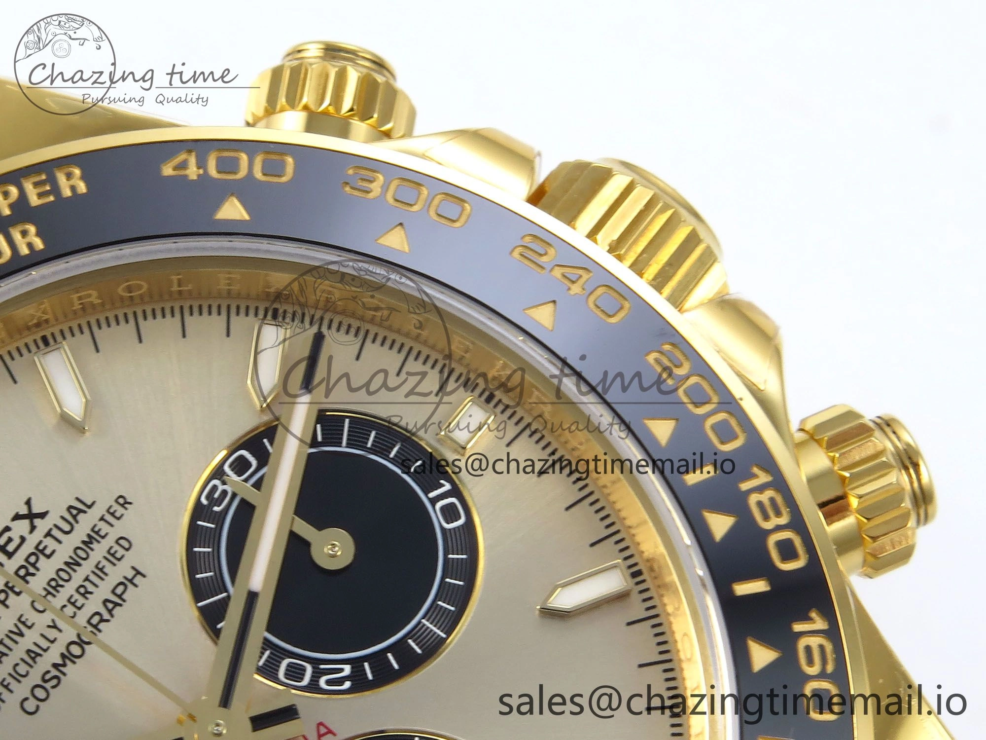 Daytona 126518 YG VSF 1:1 Best Edition 904L Steel YG Dial on Oysterflex Strap SH4131