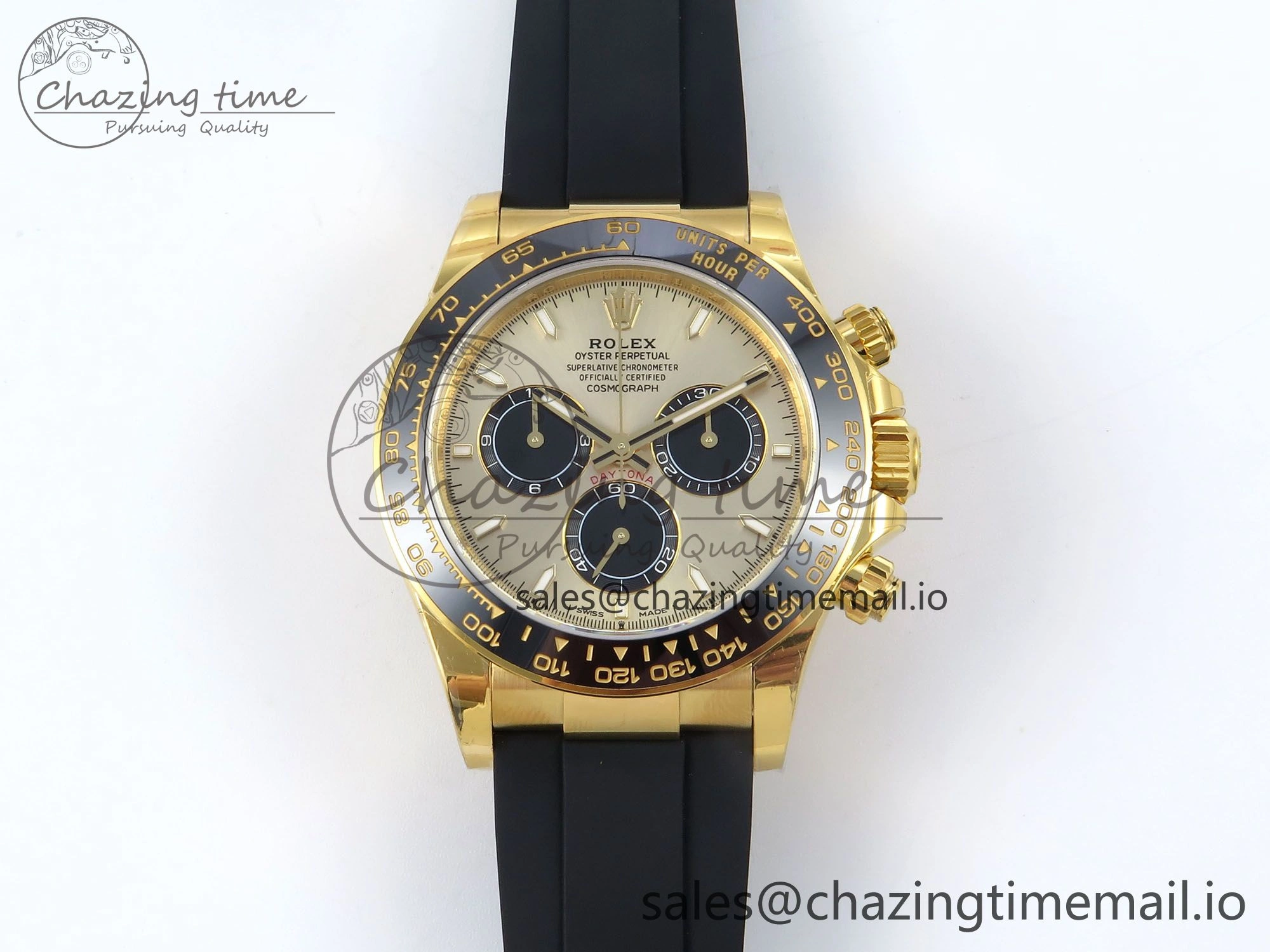 Daytona 126518 YG VSF 1:1 Best Edition 904L Steel YG Dial on Oysterflex Strap SH4131