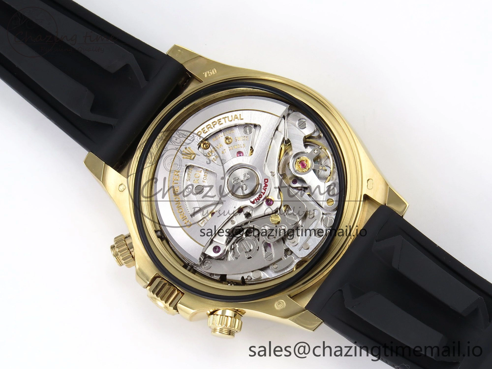 Daytona 126518LN APF 1:1 Best Edition 904L Steel YG Dial on Black Rubber Strap DD4131
