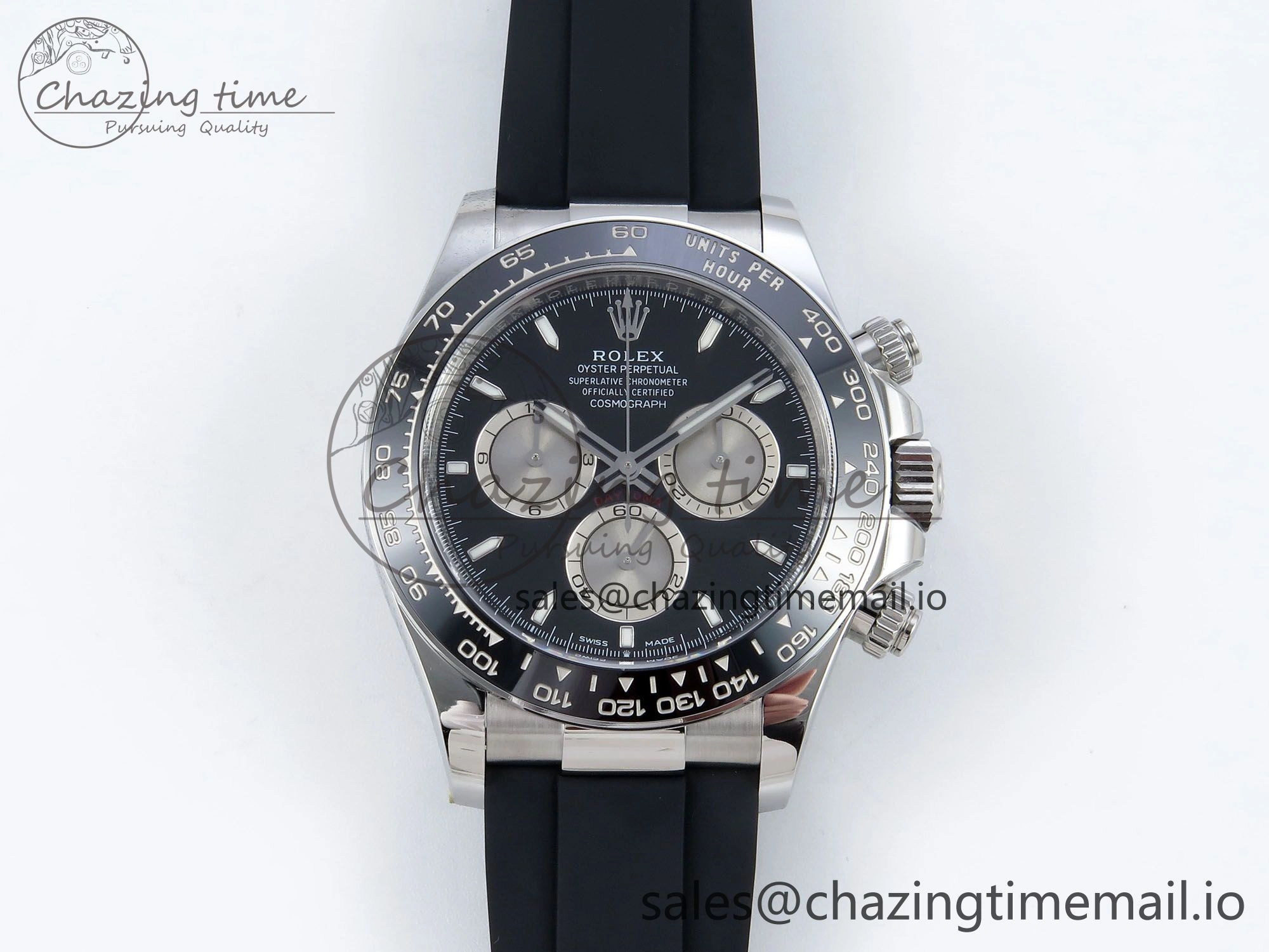 Daytona 126519 Clean 1:1 Best Edition Black Dial on Oysterflex Rubber Strap SH4131