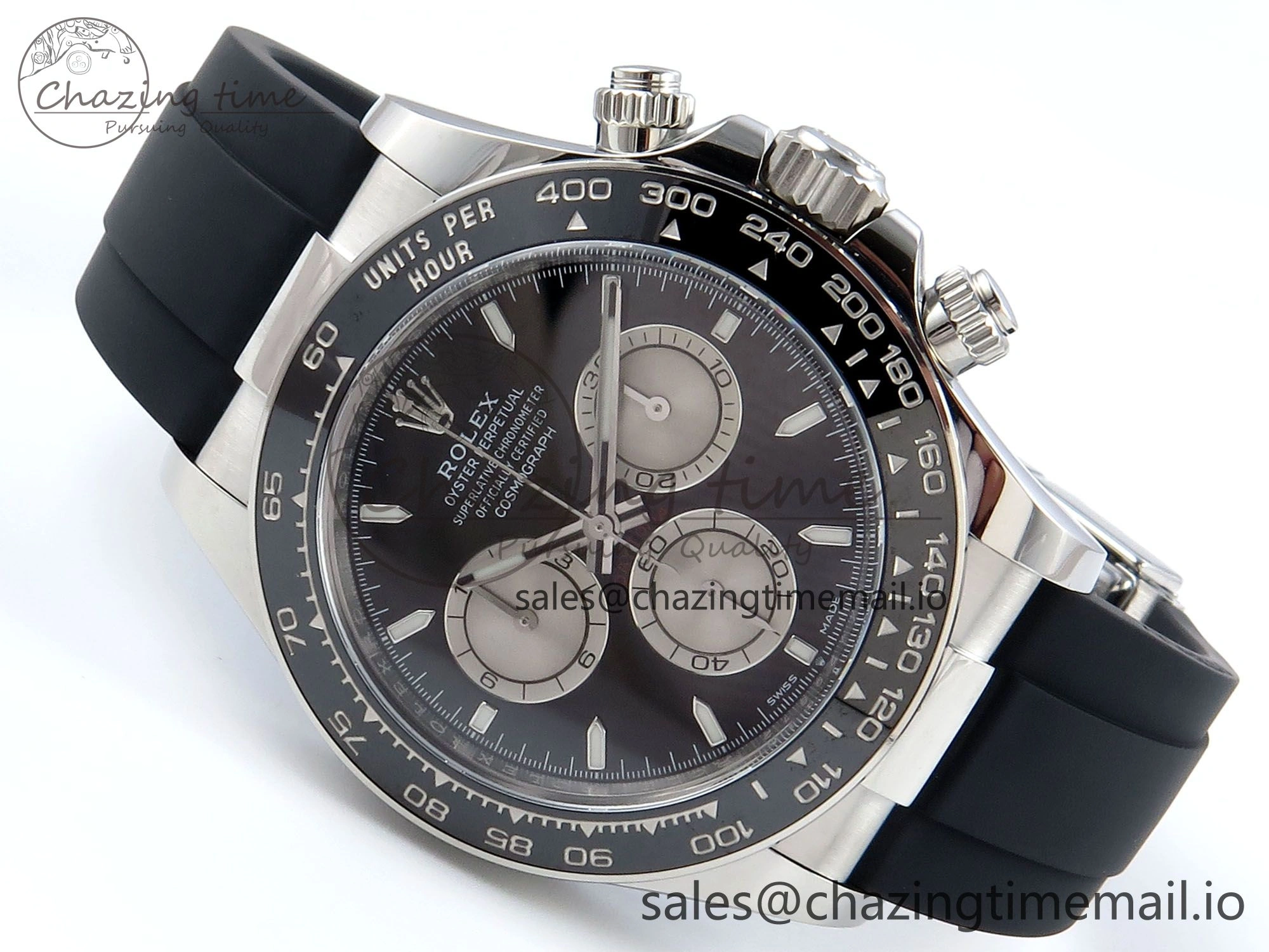 Daytona 126519 Clean 1:1 Best Edition Black Dial on Oysterflex Rubber Strap SH4131