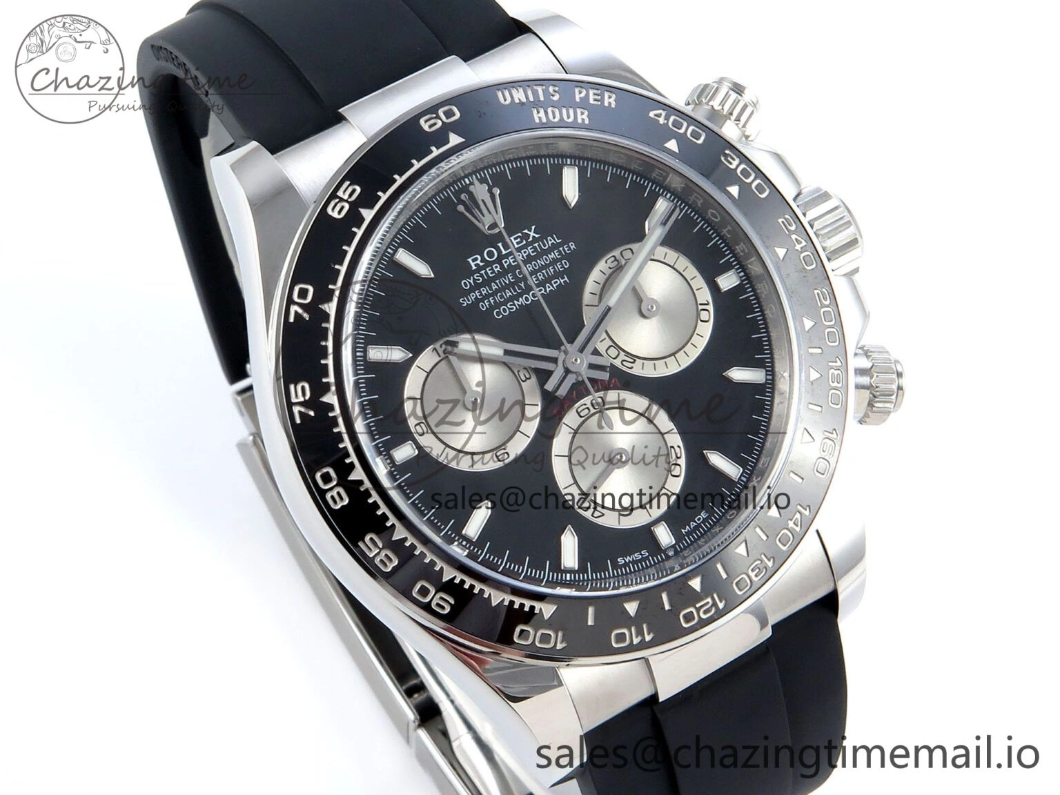 Daytona 126519 Clean 1:1 Best Edition Black Dial on Oysterflex Rubber Strap SH4131