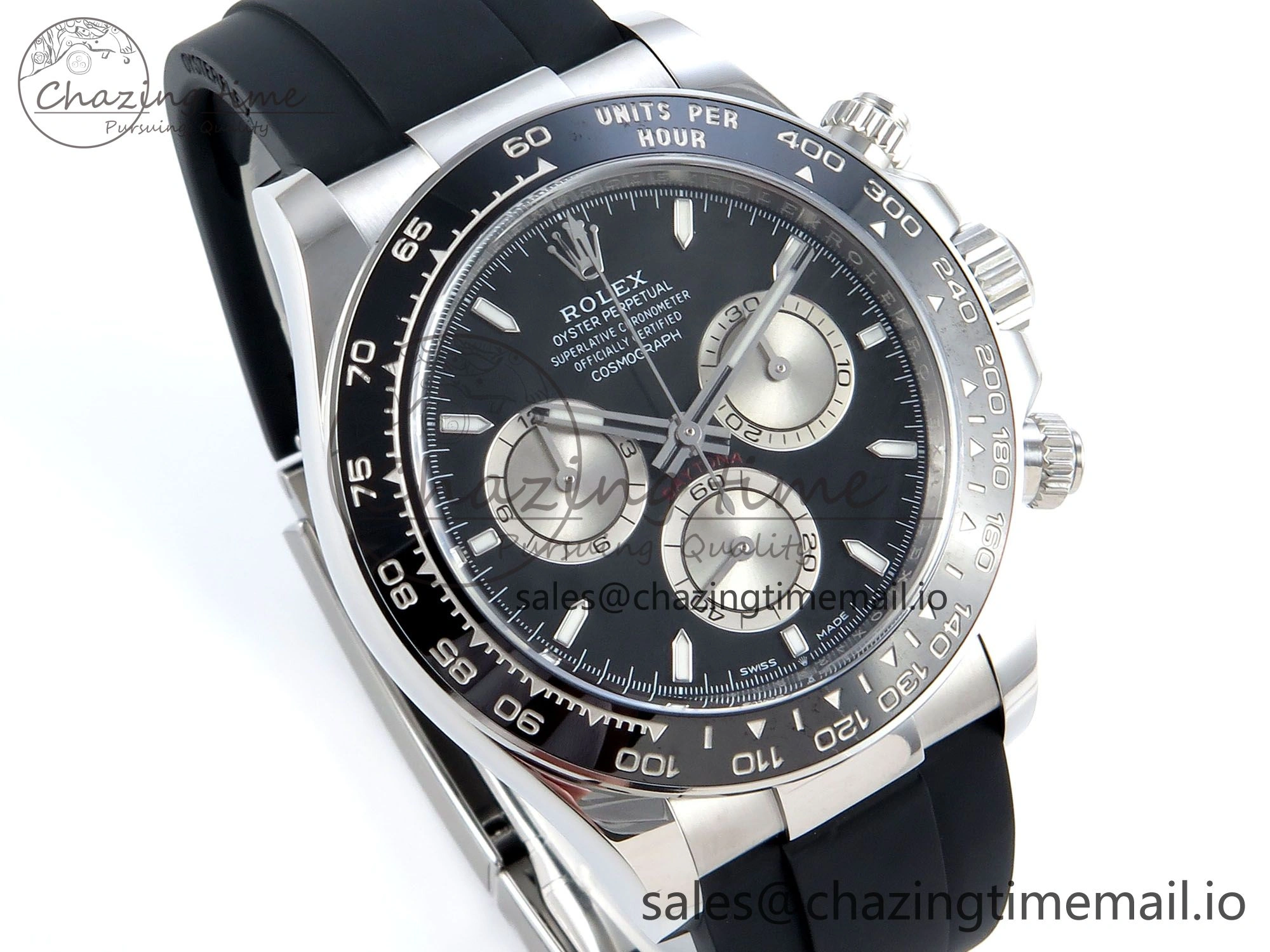 Daytona 126519 Clean 1:1 Best Edition Black Dial on Oysterflex Rubber Strap SH4131