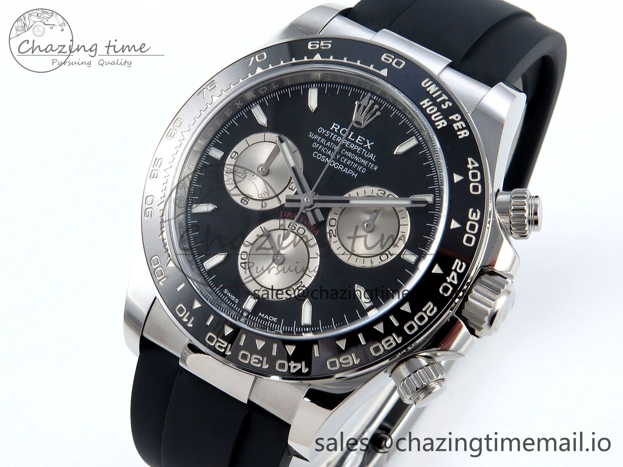 Daytona 126519 Clean 1:1 Best Edition Black Dial on Oysterflex Rubber Strap SH4131