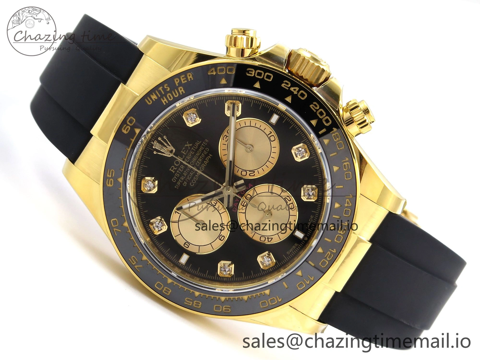 Daytona 126519 LN APSF 1:1 Best Edition Black Diamonds Dial on Oysterflex Strap SH4131（Gain Weight）