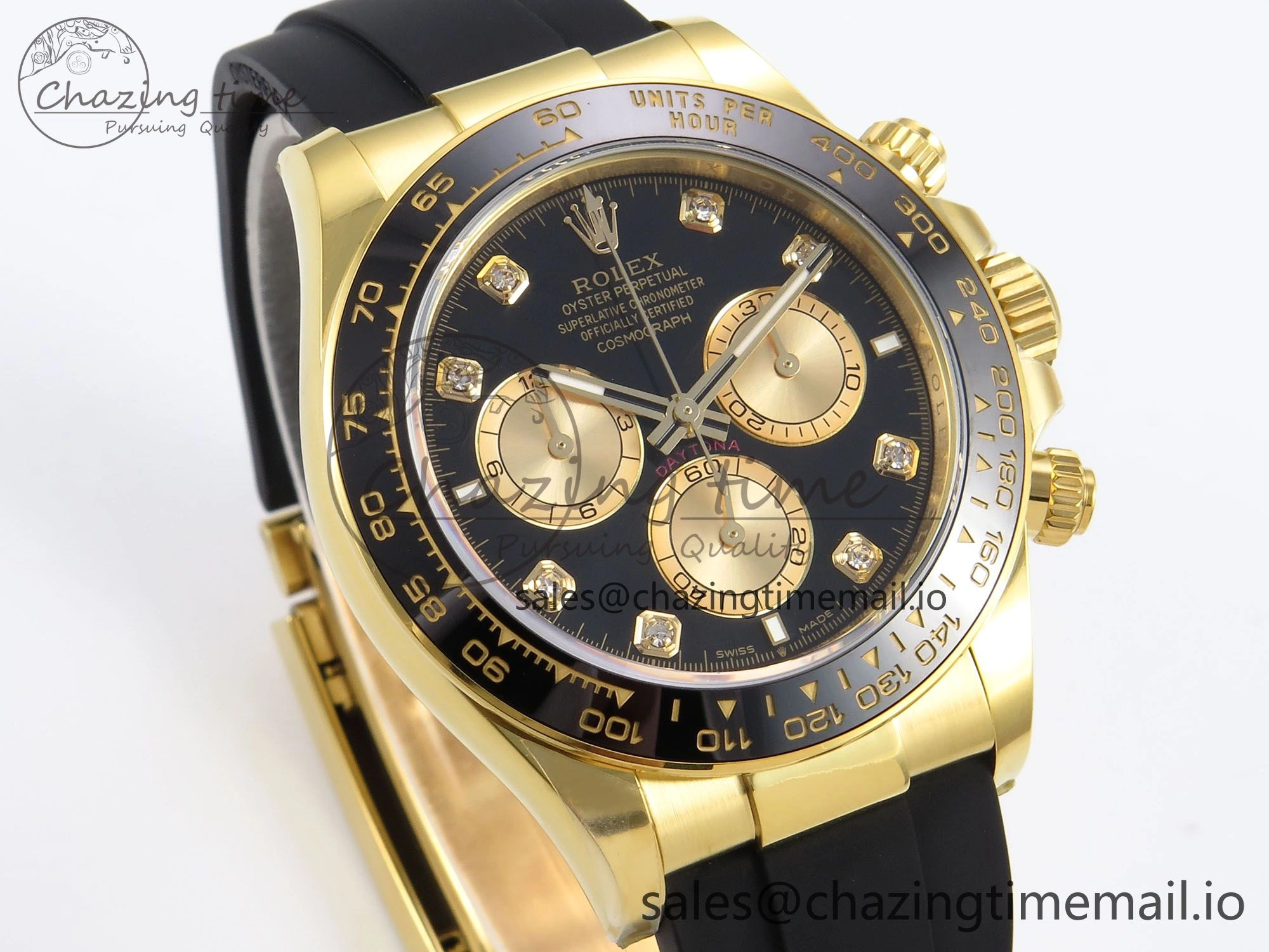 Daytona 126519 LN APSF 1:1 Best Edition Black Diamonds Dial on Oysterflex Strap SH4131（Gain Weight）