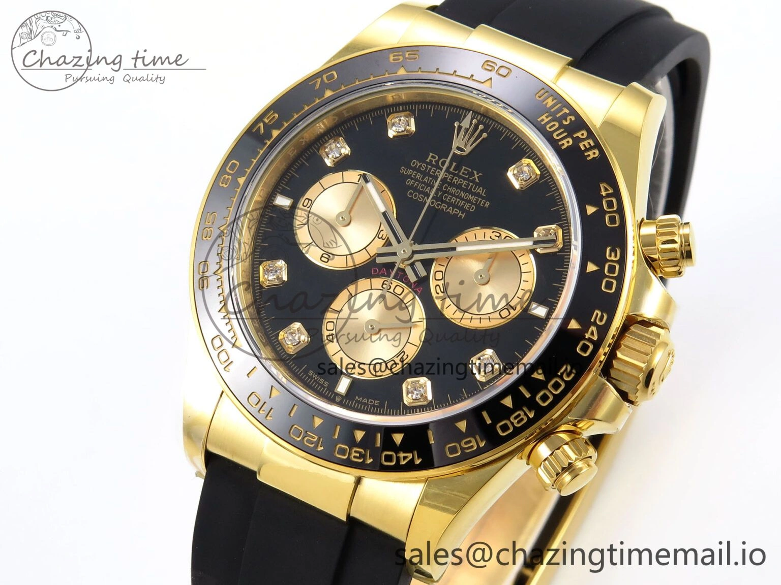 Daytona 126519 LN APSF 1:1 Best Edition Black Diamonds Dial on Oysterflex Strap SH4131（Gain Weight）