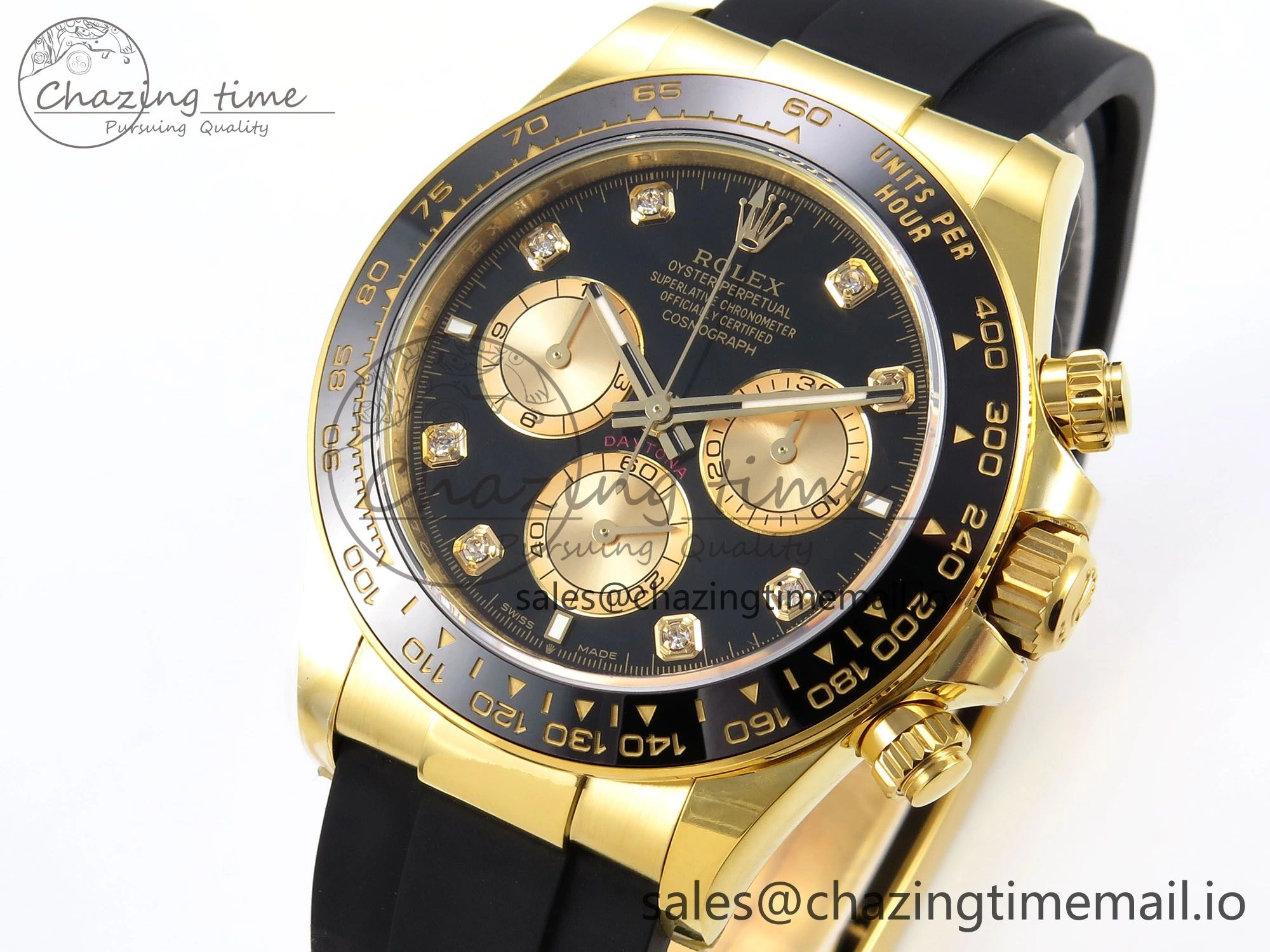 Daytona 126519 LN APSF 1:1 Best Edition Black Diamonds Dial on Oysterflex Strap SH4131（Gain Weight）