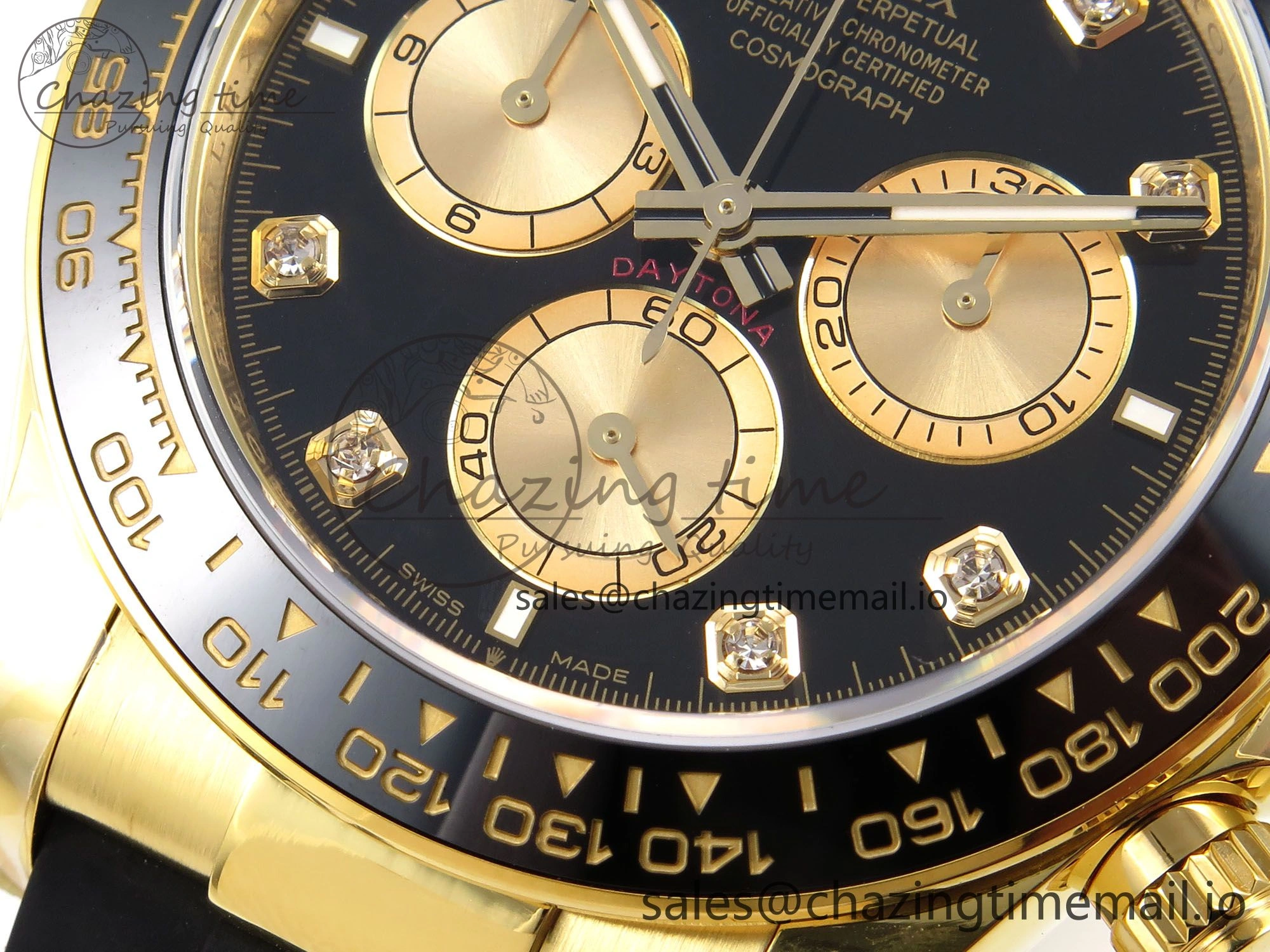 Daytona 126519 LN APSF 1:1 Best Edition Black Diamonds Dial on Oysterflex Strap SH4131（Gain Weight）