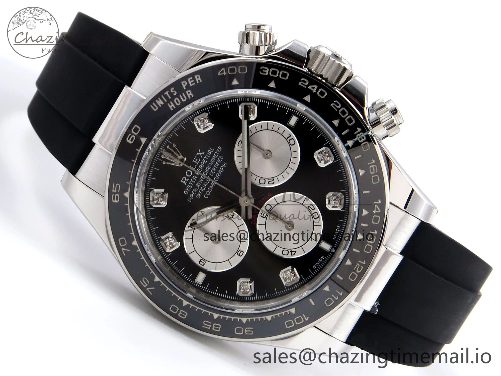 Daytona 126519 LN APSF 1:1 Best Edition Black Diamonds Dial on Oysterflex Strap SH4131（Gain Weight）