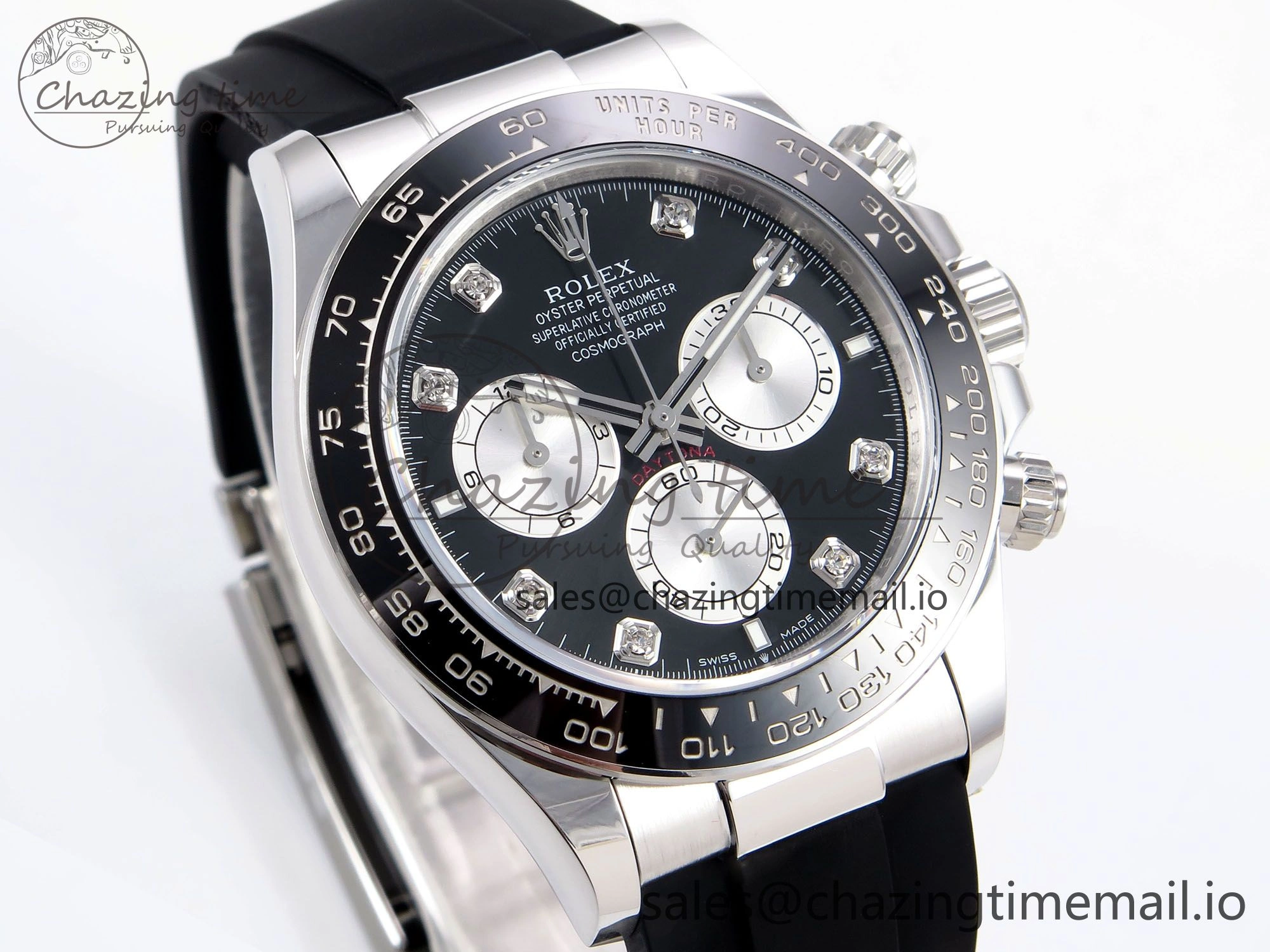 Daytona 126519 LN APSF 1:1 Best Edition Black Diamonds Dial on Oysterflex Strap SH4131（Gain Weight）