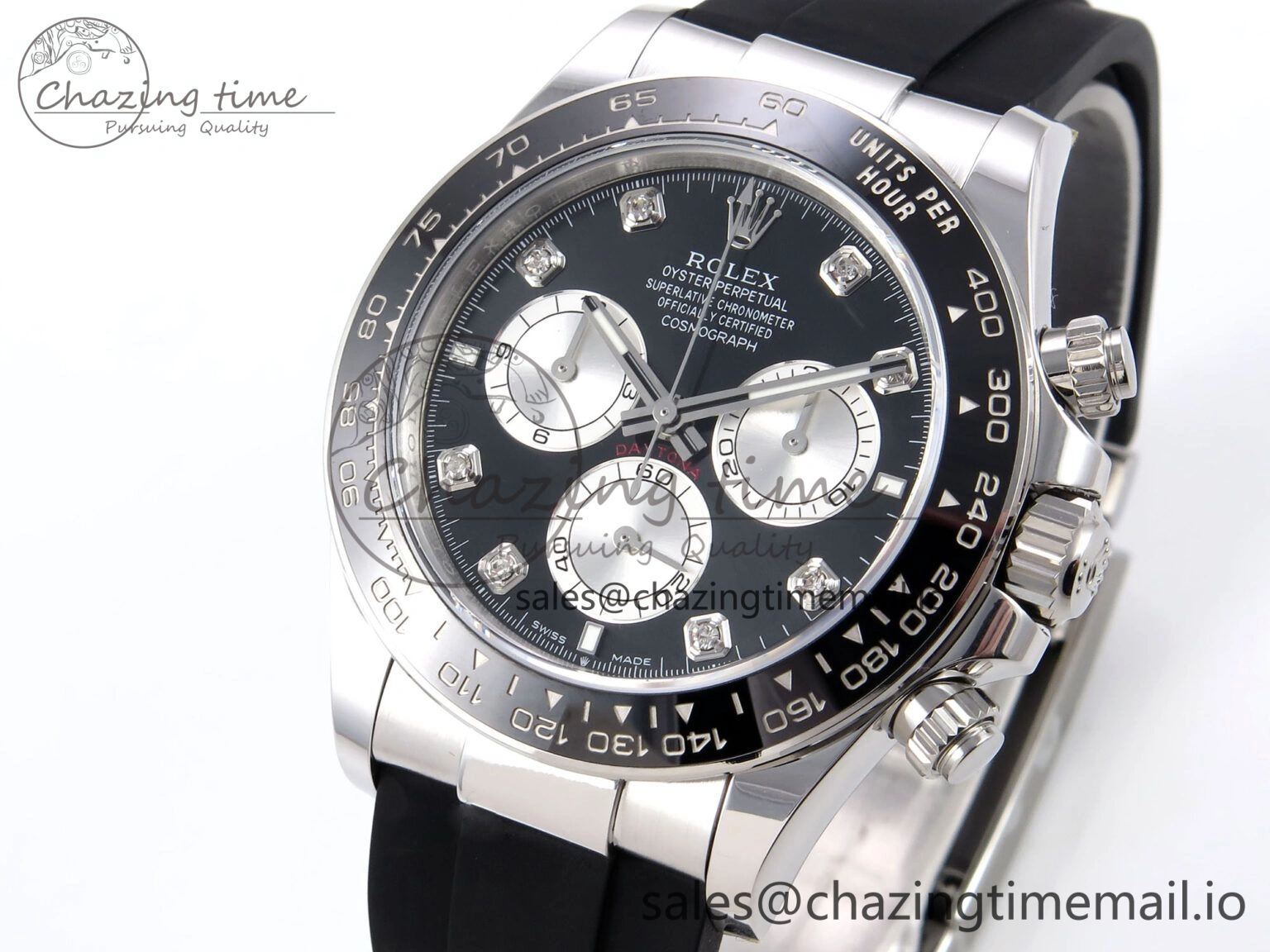 Daytona 126519 LN APSF 1:1 Best Edition Black Diamonds Dial on Oysterflex Strap SH4131（Gain Weight）