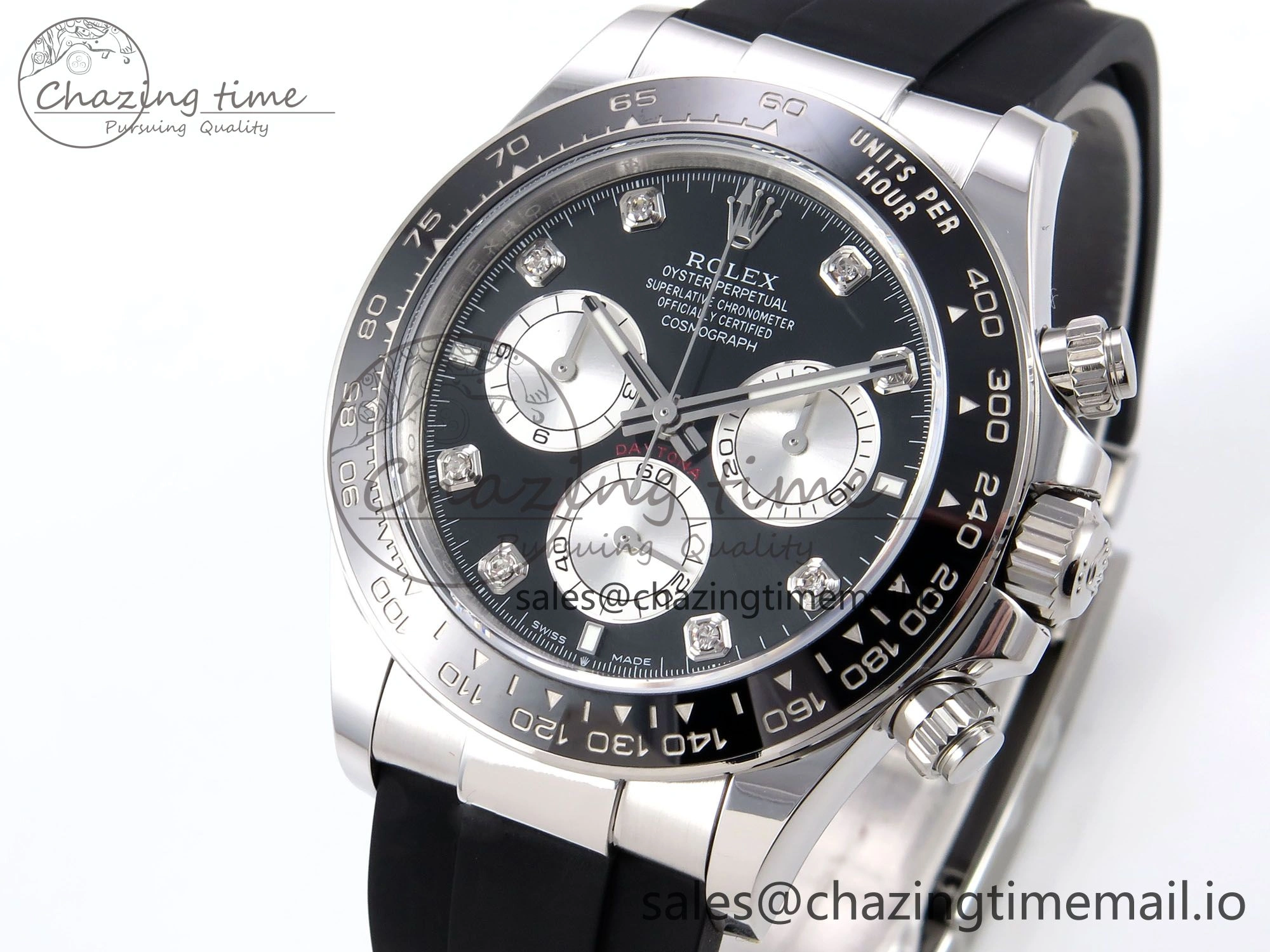 Daytona 126519 LN APSF 1:1 Best Edition Black Diamonds Dial on Oysterflex Strap SH4131（Gain Weight）