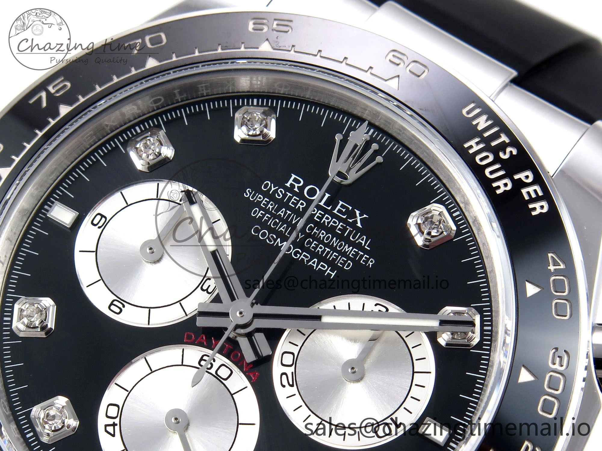 Daytona 126519 LN APSF 1:1 Best Edition Black Diamonds Dial on Oysterflex Strap SH4131（Gain Weight）