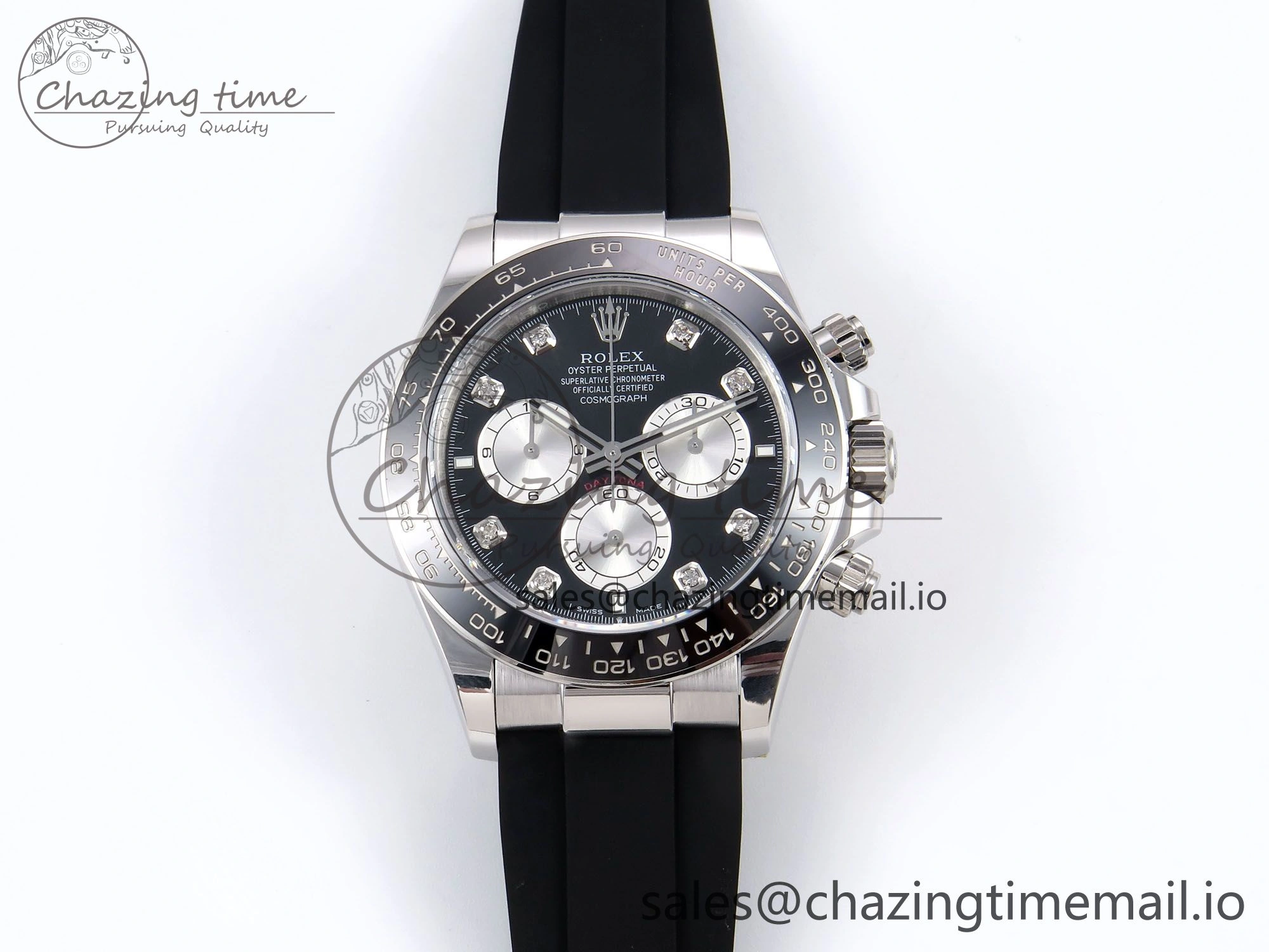 Daytona 126519 LN APSF 1:1 Best Edition Black Diamonds Dial on Oysterflex Strap SH4131（Gain Weight）