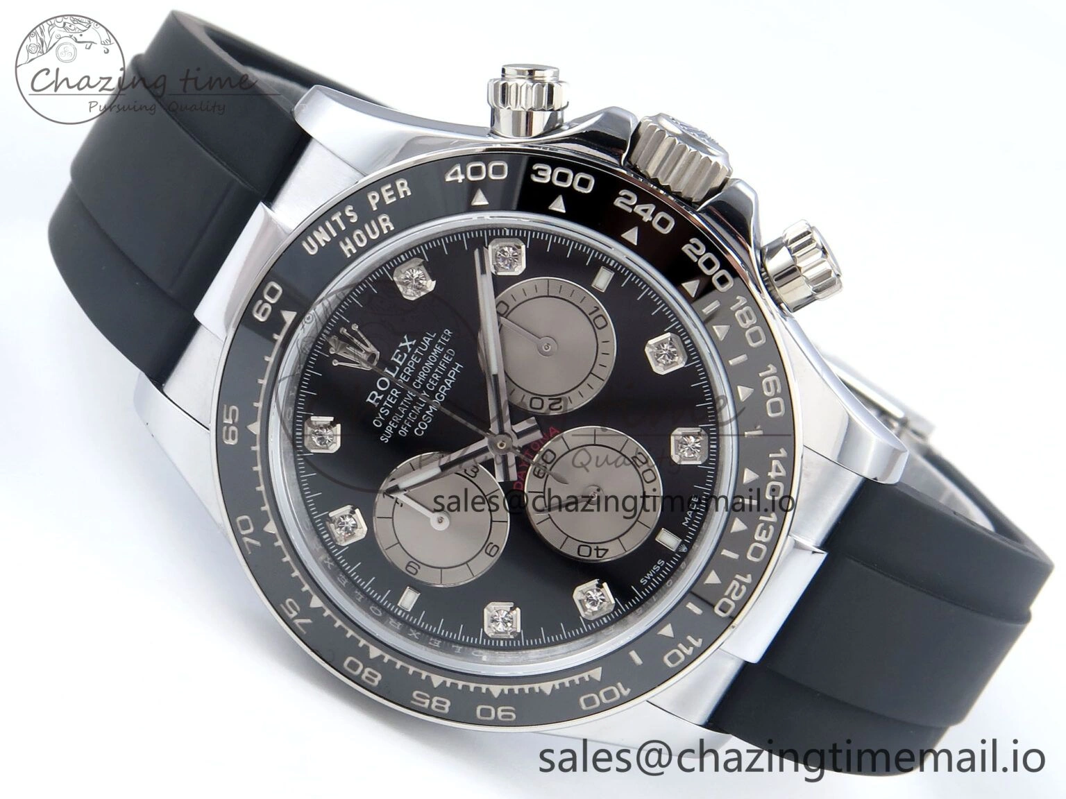 Daytona 126519 QF 1:1 Best Edition Black Gray Dial Diamonds on Oysterflex Strap QF4131 V10