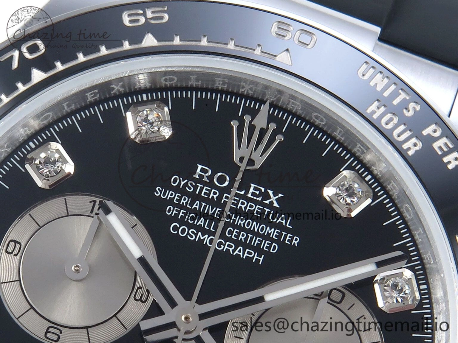 Daytona 126519 QF 1:1 Best Edition Black Gray Dial Diamonds on Oysterflex Strap QF4131 V10