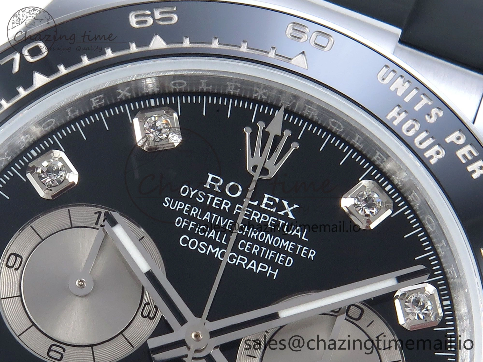 Daytona 126519 QF 1:1 Best Edition Black Gray Dial Diamonds on Oysterflex Strap QF4131 V10