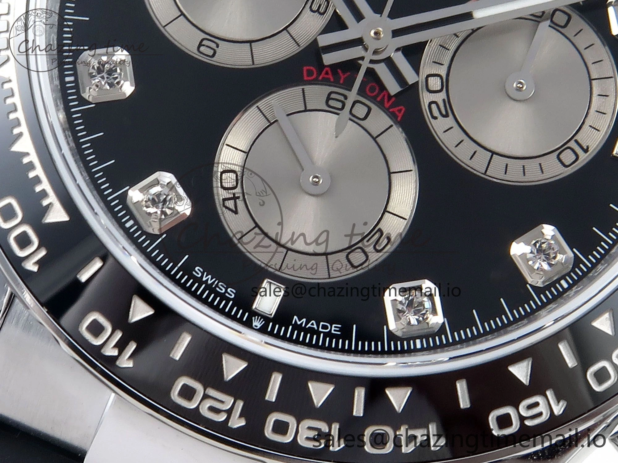 Daytona 126519 QF 1:1 Best Edition Black Gray Dial Diamonds on Oysterflex Strap QF4131 V10
