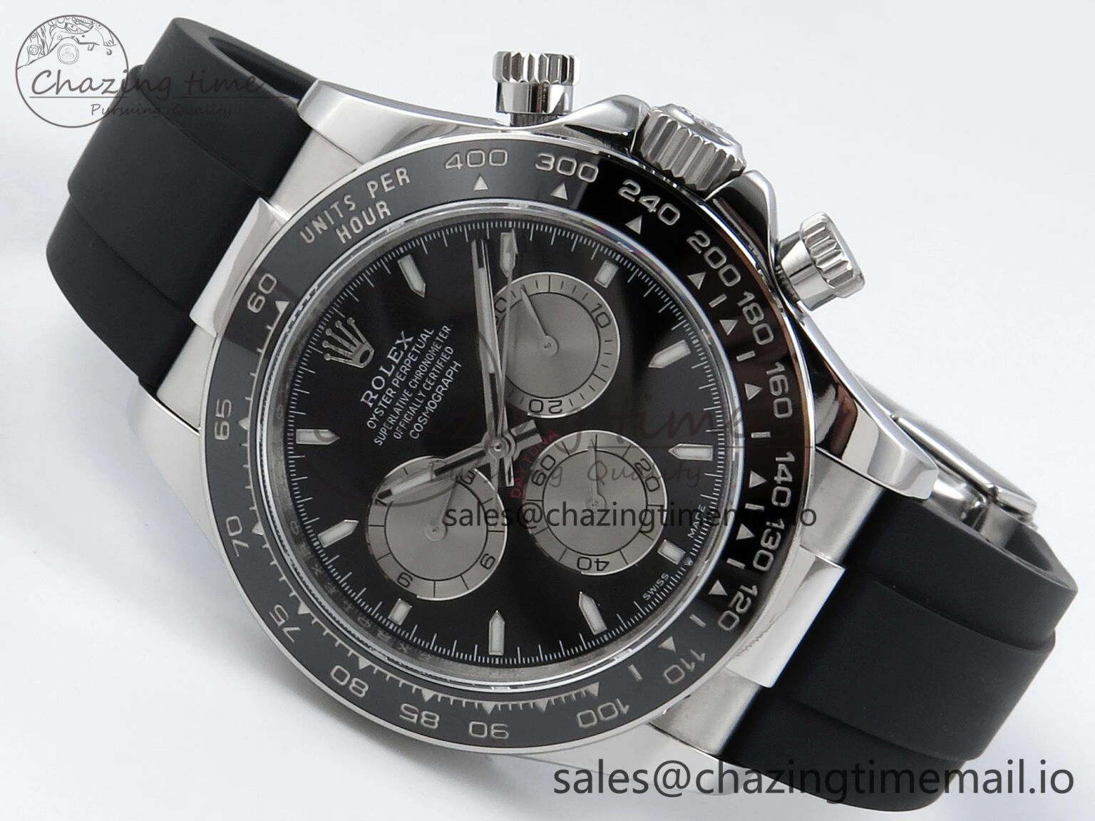 Daytona 126519 QF 1:1 Best Edition Black Silver Dial on Oysterflex Strap SH4131 V5
