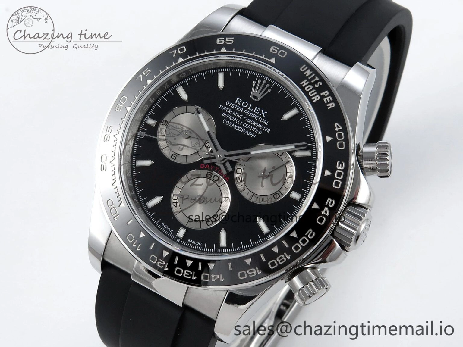 Daytona 126519 QF 1:1 Best Edition Black Silver Dial on Oysterflex Strap SH4131 V5