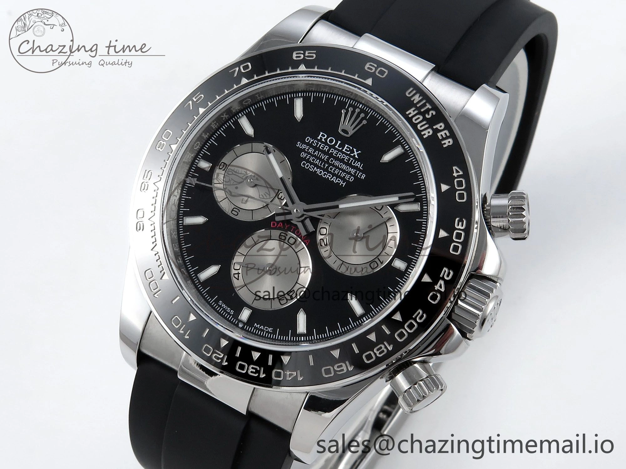 Daytona 126519 QF 1:1 Best Edition Black Silver Dial on Oysterflex Strap SH4131 V5
