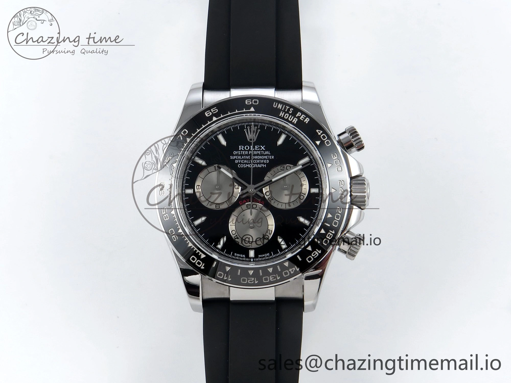 Daytona 126519 QF 1:1 Best Edition Black Silver Dial on Oysterflex Strap SH4131 V5