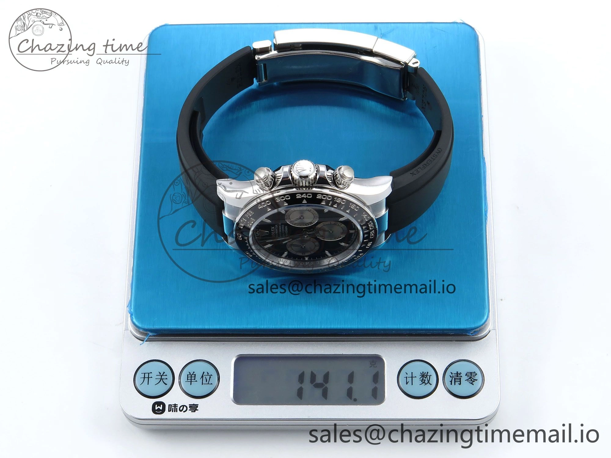 Daytona 126519 QF 1:1 Best Edition Black Silver Dial on Oysterflex Strap SH4131 V6（Gain Weight）