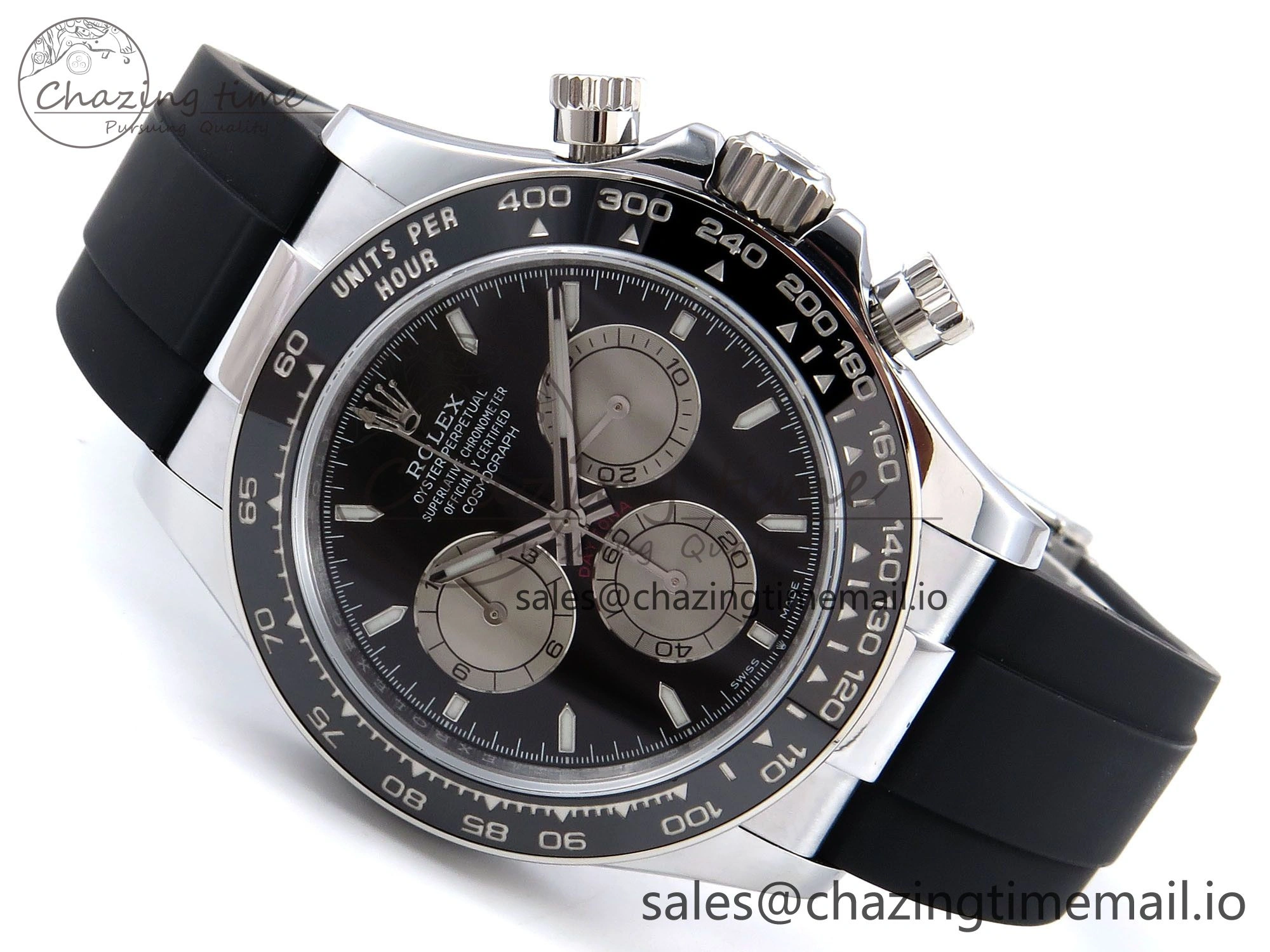 Daytona 126519 QF 1:1 Best Edition Black Silver Dial on Oysterflex Strap SH4131 V6（Gain Weight）
