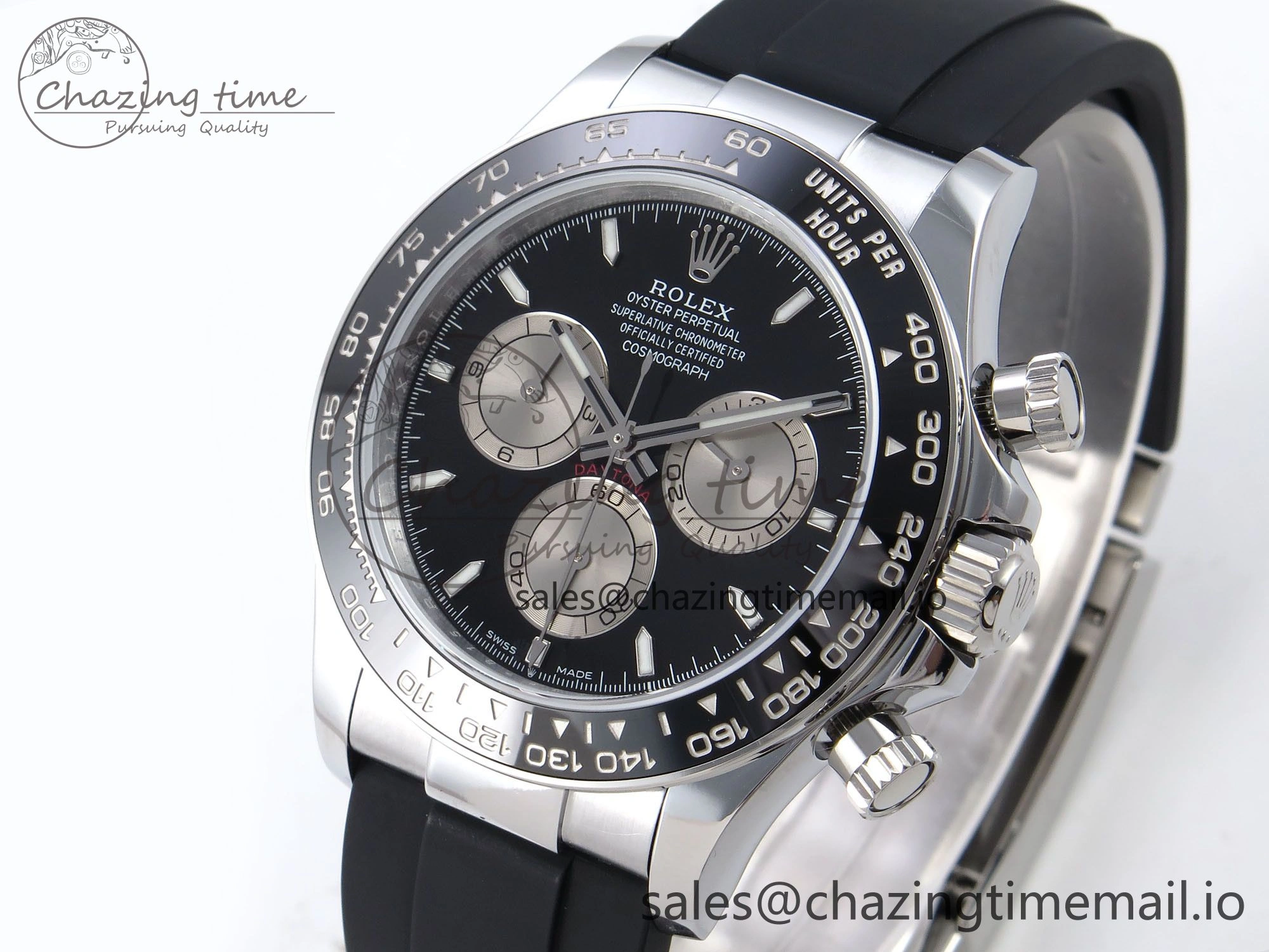 Daytona 126519 QF 1:1 Best Edition Black Silver Dial on Oysterflex Strap SH4131 V6（Gain Weight）