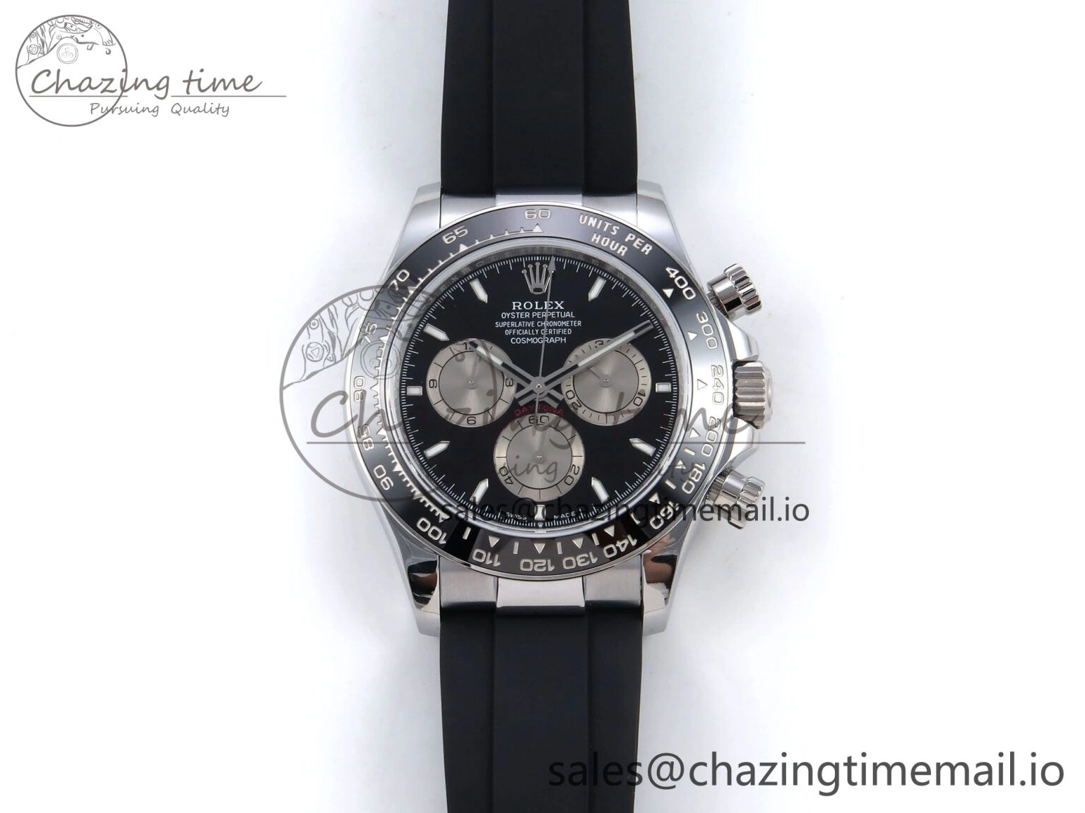 Daytona 126519 QF 1:1 Best Edition Black Silver Dial on Oysterflex Strap SH4131 V6（Gain Weight）