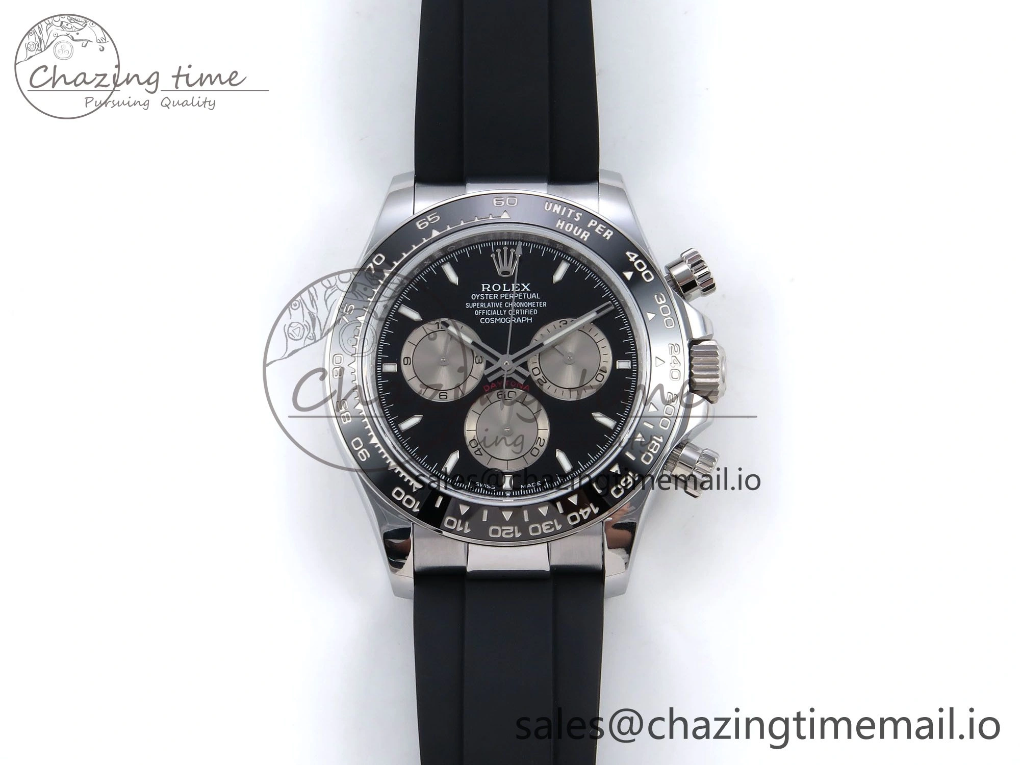 Daytona 126519 QF 1:1 Best Edition Black Silver Dial on Oysterflex Strap SH4131 V6（Gain Weight）