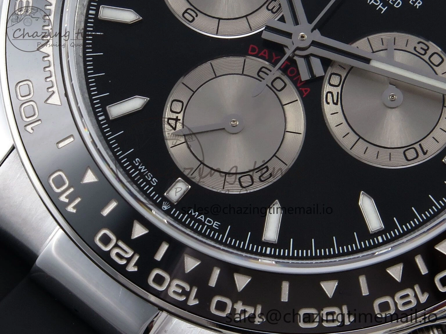 Daytona 126519 QF 1:1 Best Edition Black Silver Dial on Oysterflex Strap SH4131 V6（Gain Weight）