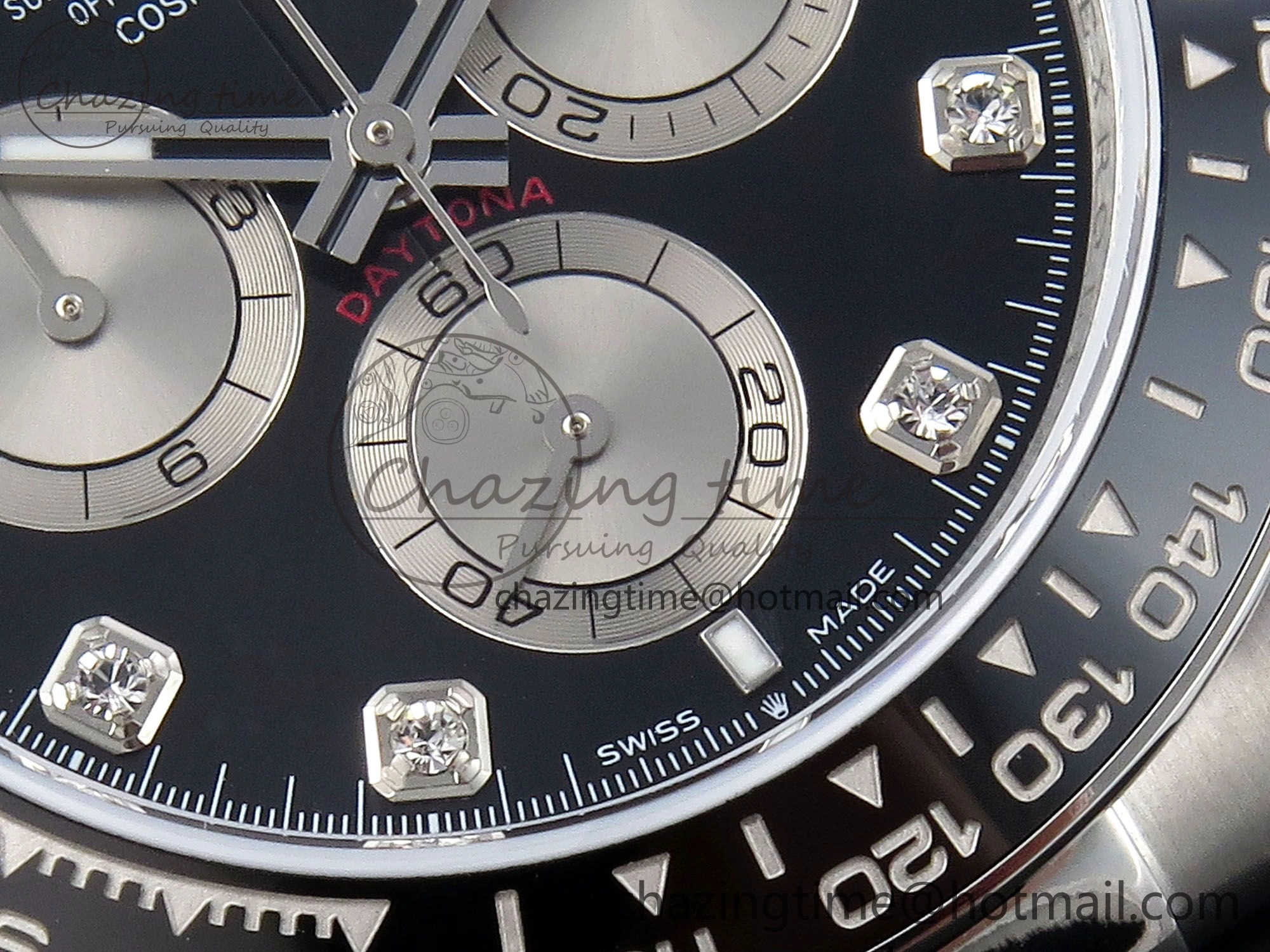 Daytona 126519 QF 1:1 Best Edition Black Silver Diamonds Dial on Oysterflex Strap SH4131 V5