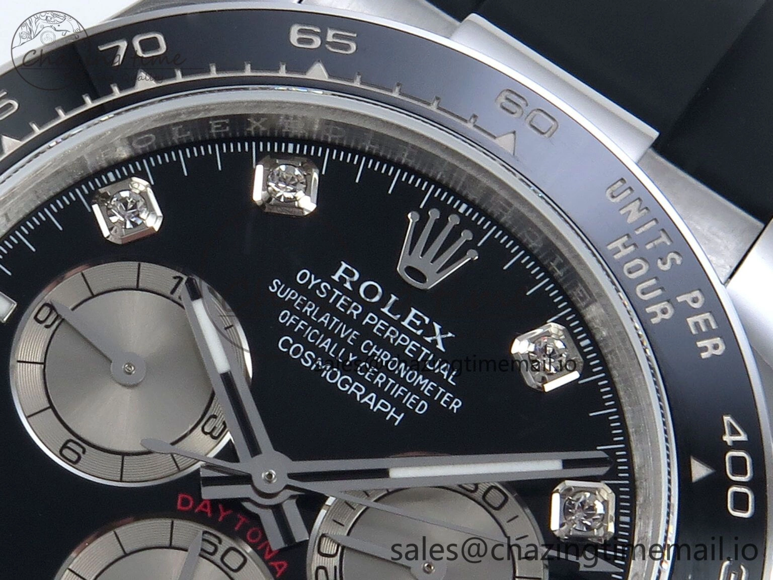 Daytona 126519 QF 1:1 Best Edition Black Silver Diamonds Dial on Oysterflex Strap SH4131 V5