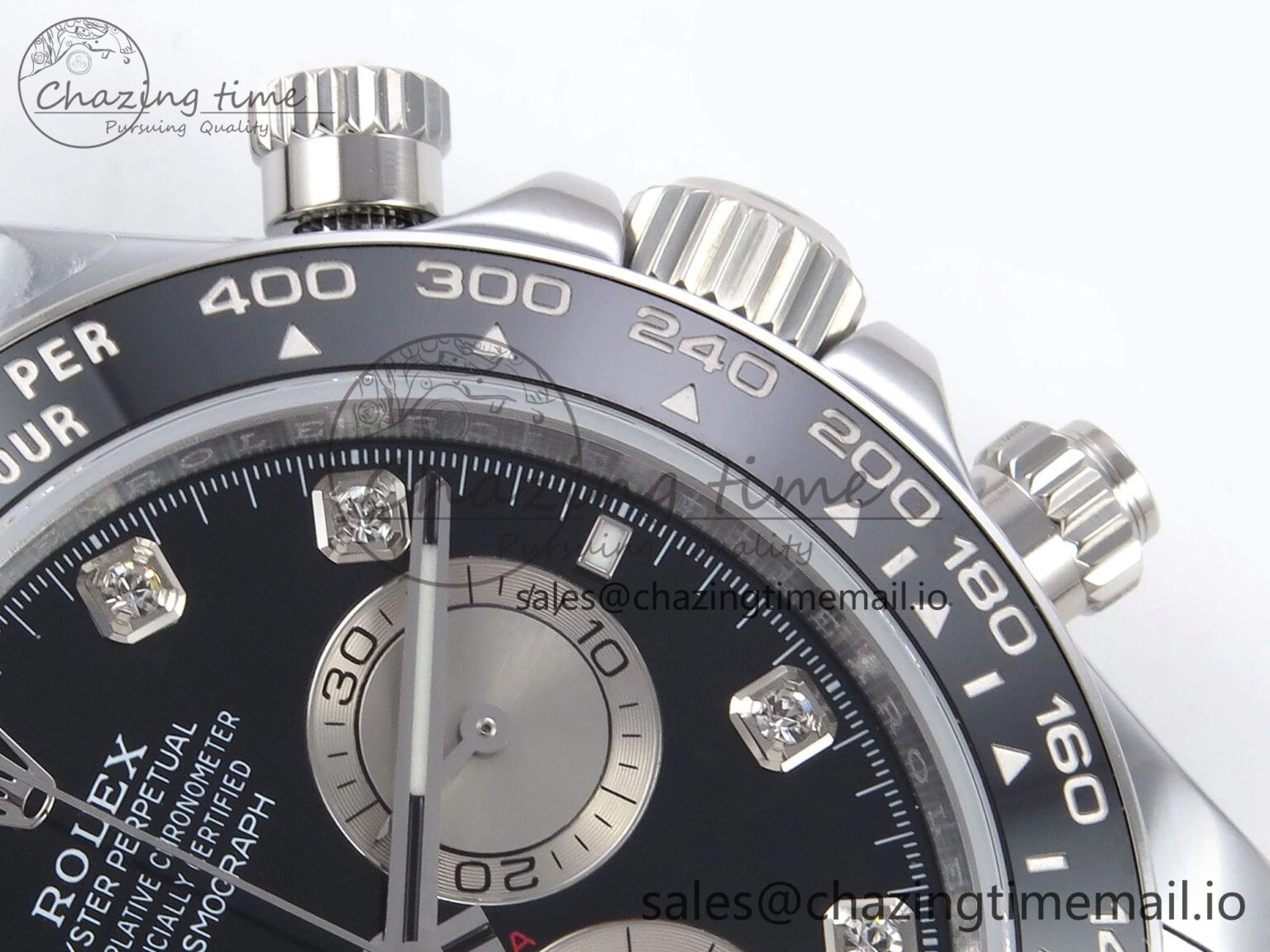 Daytona 126519 QF 1:1 Best Edition Black Silver Diamonds Dial on Oysterflex Strap SH4131 V6（Gain Weight）