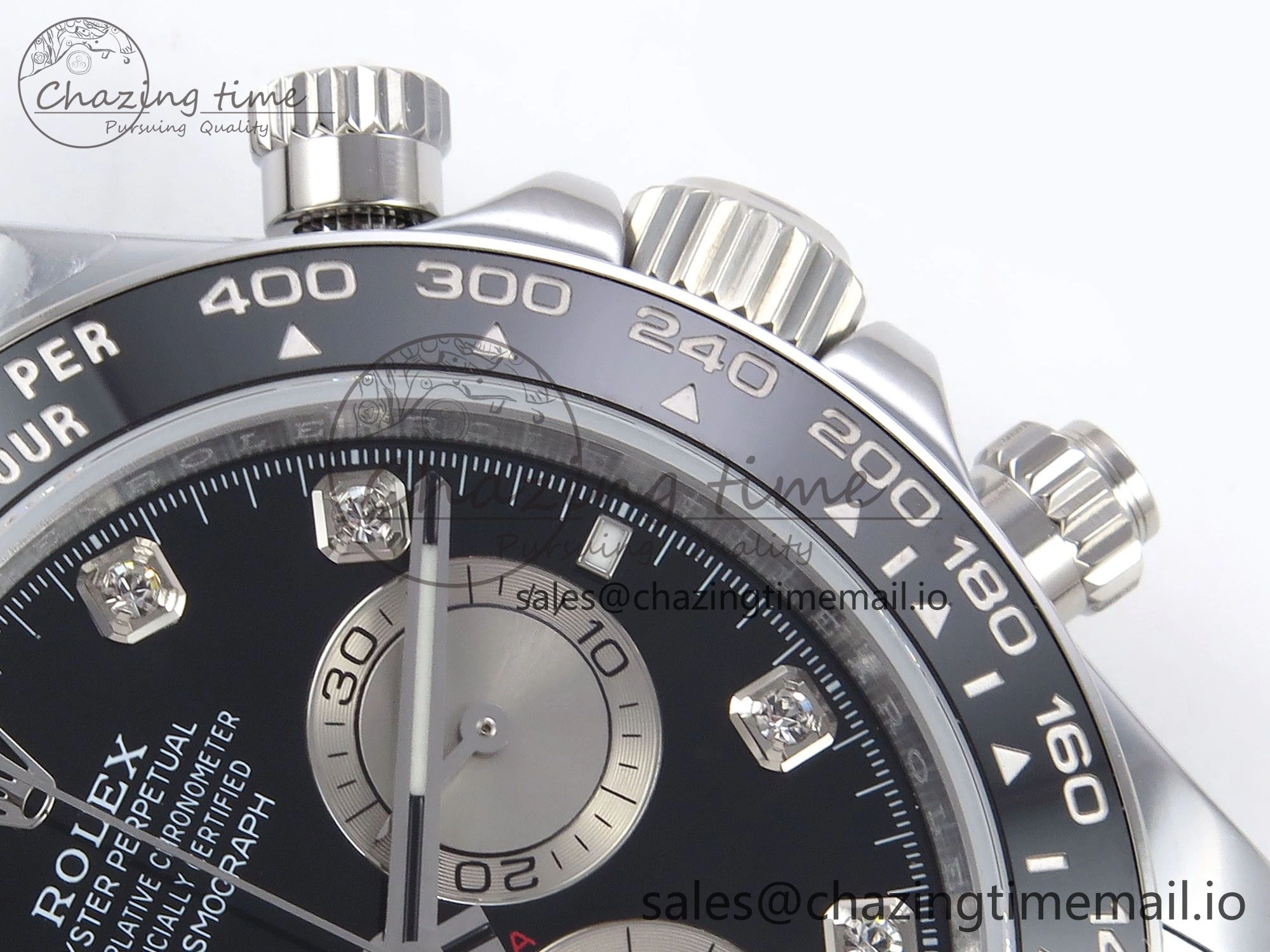 Daytona 126519 QF 1:1 Best Edition Black Silver Diamonds Dial on Oysterflex Strap SH4131 V6（Gain Weight）