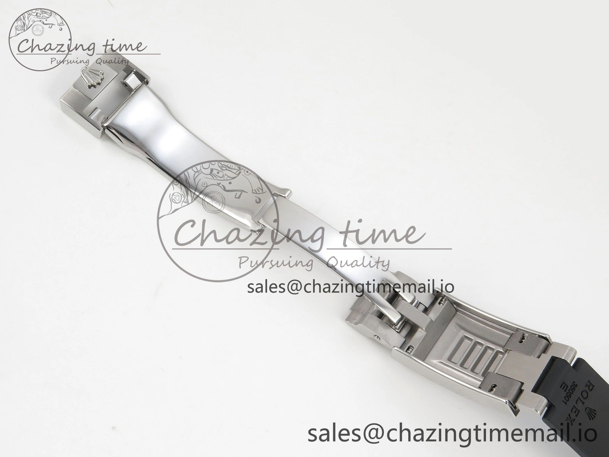 Daytona 126519 SS Clean 1:1 Best Edition Black Ceramic Bezel Black Stick Dial on Oysterflex Rubber Strap DD4131
