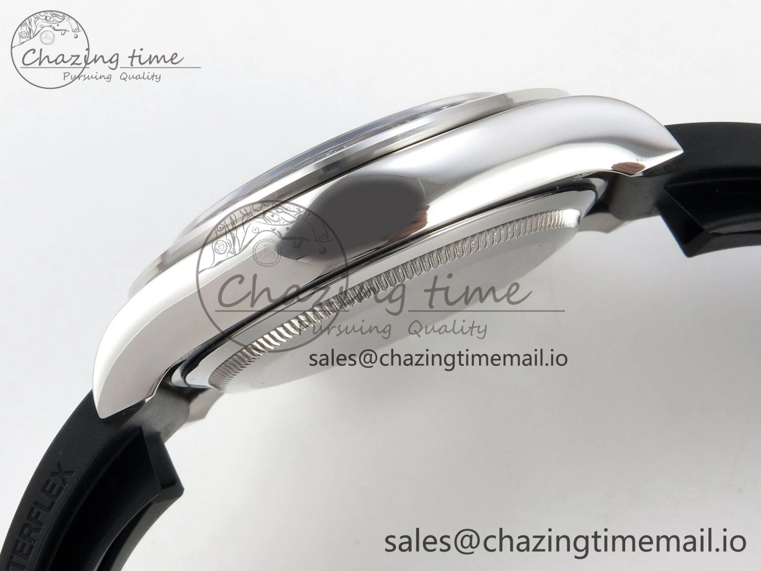 Daytona 126519 SS Clean 1:1 Best Edition Black Ceramic Bezel Black Stick Dial on Oysterflex Rubber Strap DD4131