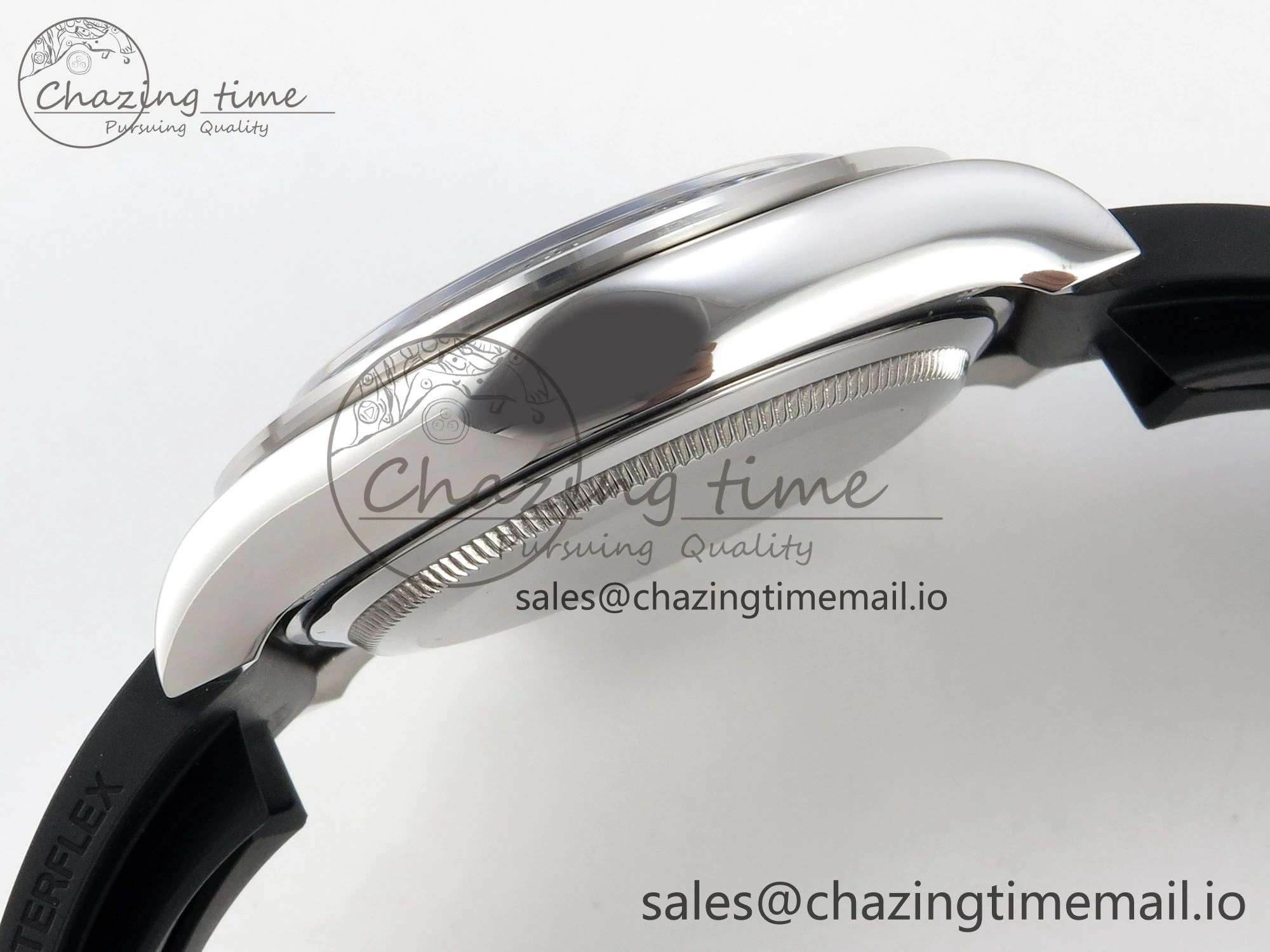 Daytona 126519 SS Clean 1:1 Best Edition Black Ceramic Bezel Black Stick Dial on Oysterflex Rubber Strap DD4131